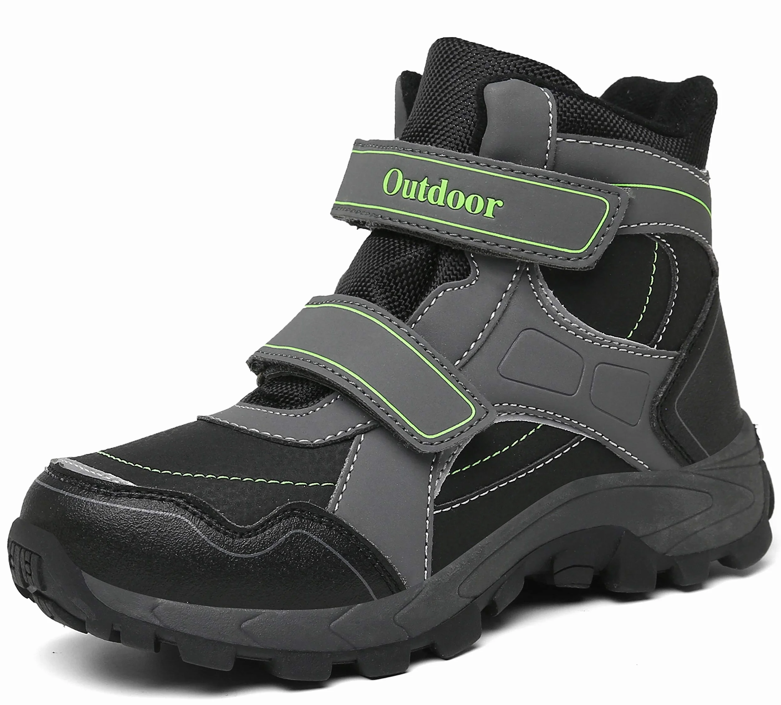 Dziecięce buty zimowe z ciepłą podszewką, dla chłopców i dziewczynek, buty trekkingowe, bawełniane, antypoślizgowe, z zapięciem na rzepy