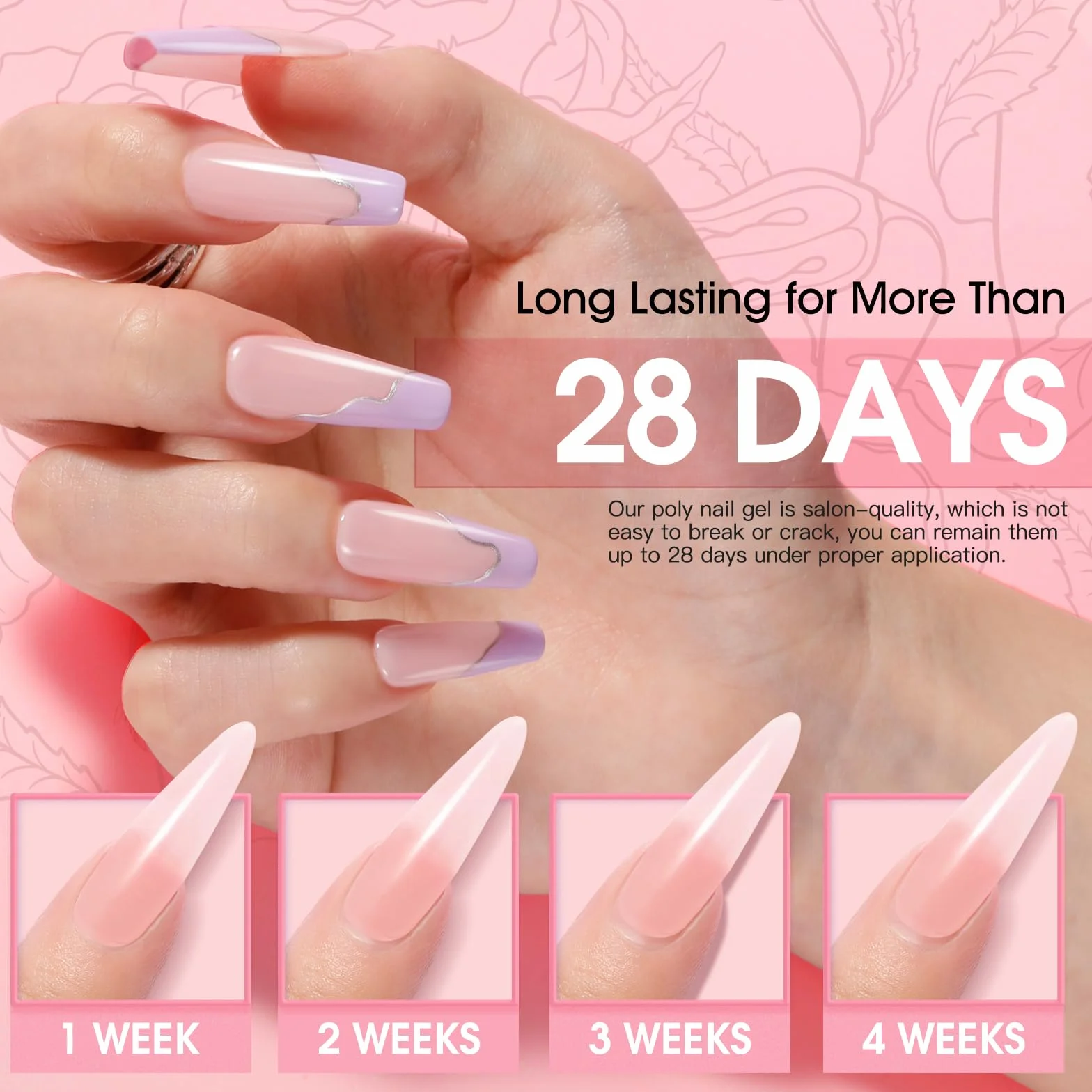 ROSALIND Poligel do paznokci 6 kolorów 10 ml żel do modelowania paznokci zestaw do przedłużania paznokci