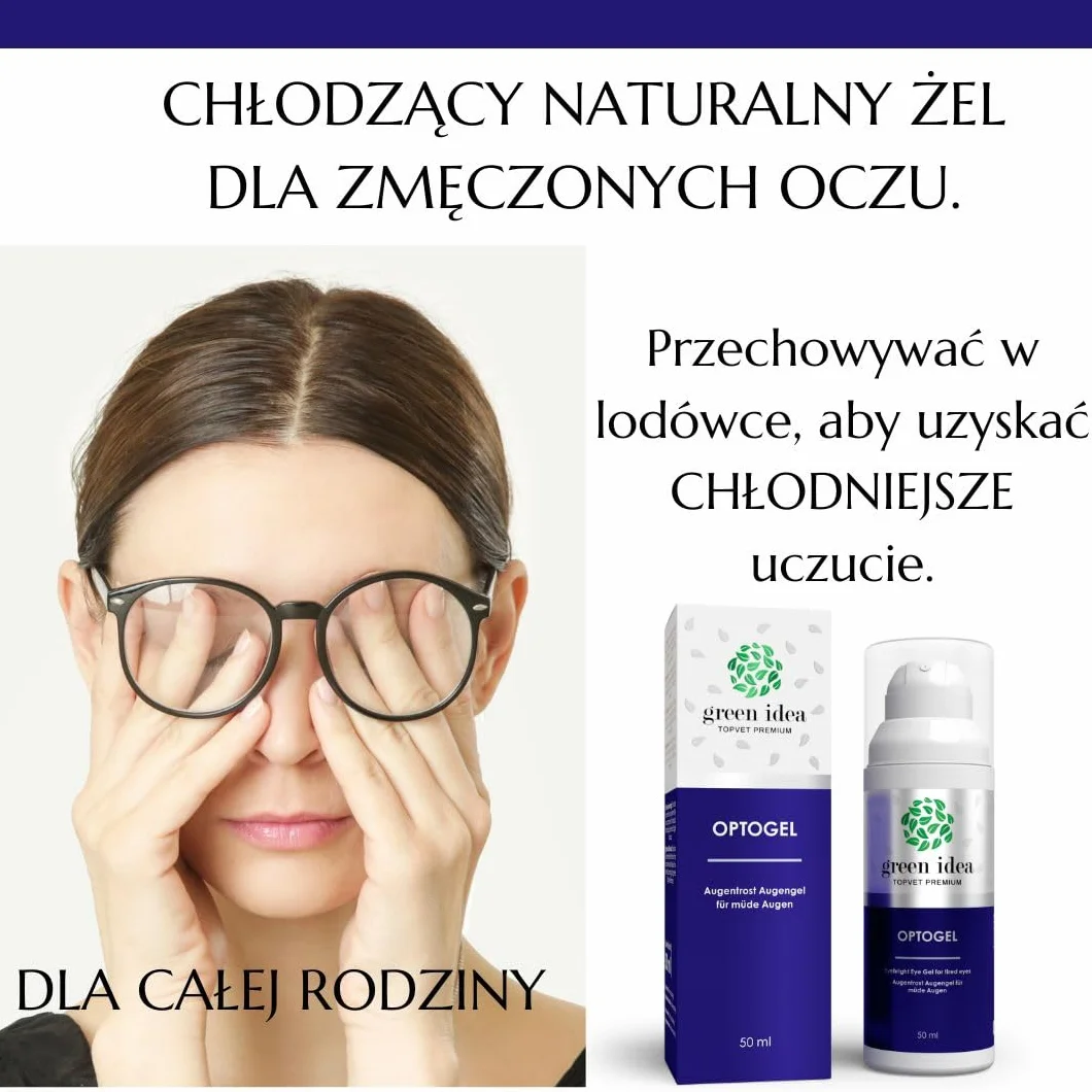 Green Idea OPTOGEL żel pod oczy z pantenolem 50 ml na zmęczone i suche oczy