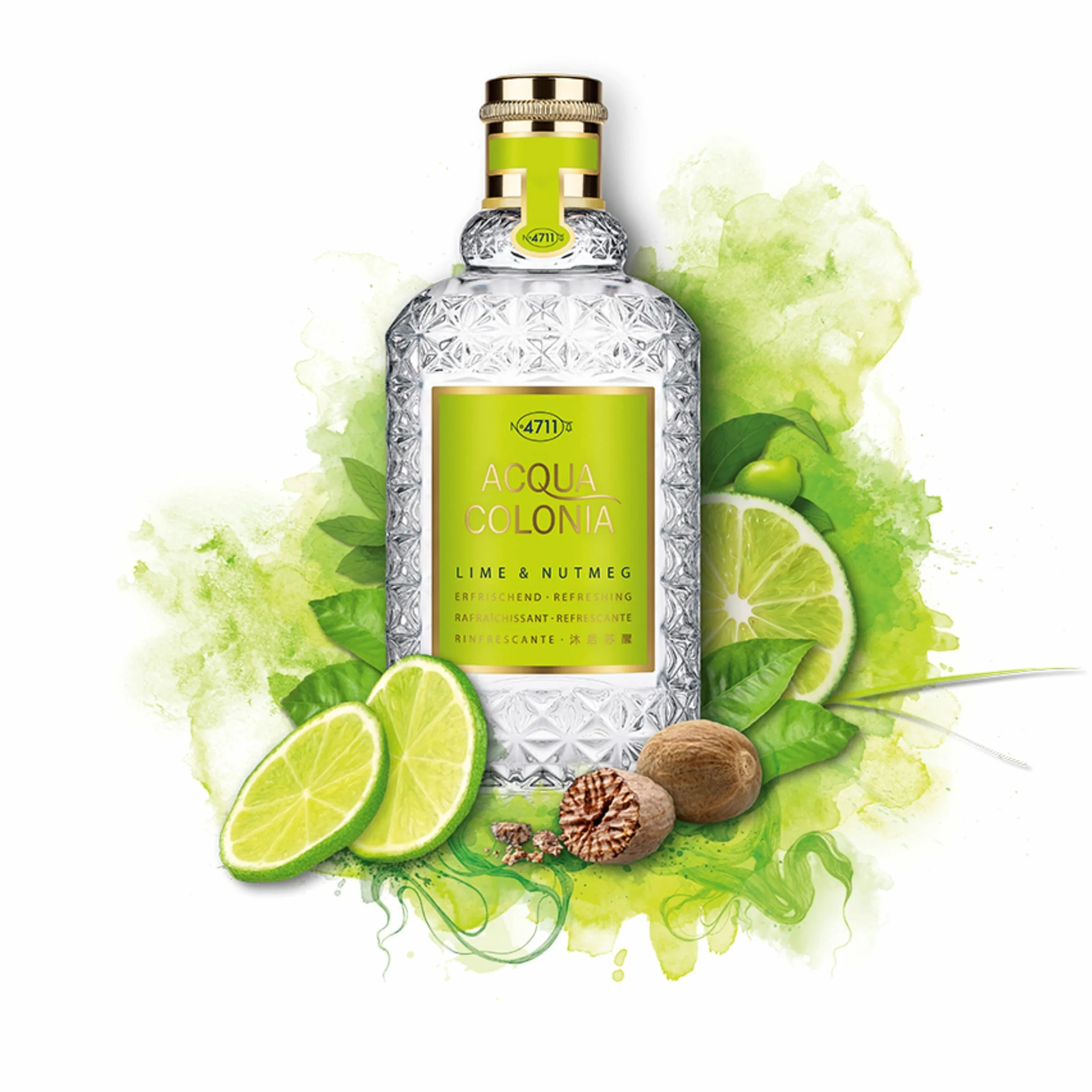 4711 Acqua Colonia® Lime & Nutmeg woda kolońska – orzeźwiająca – wellness dla zmysłów | 100 ml Natural Spray