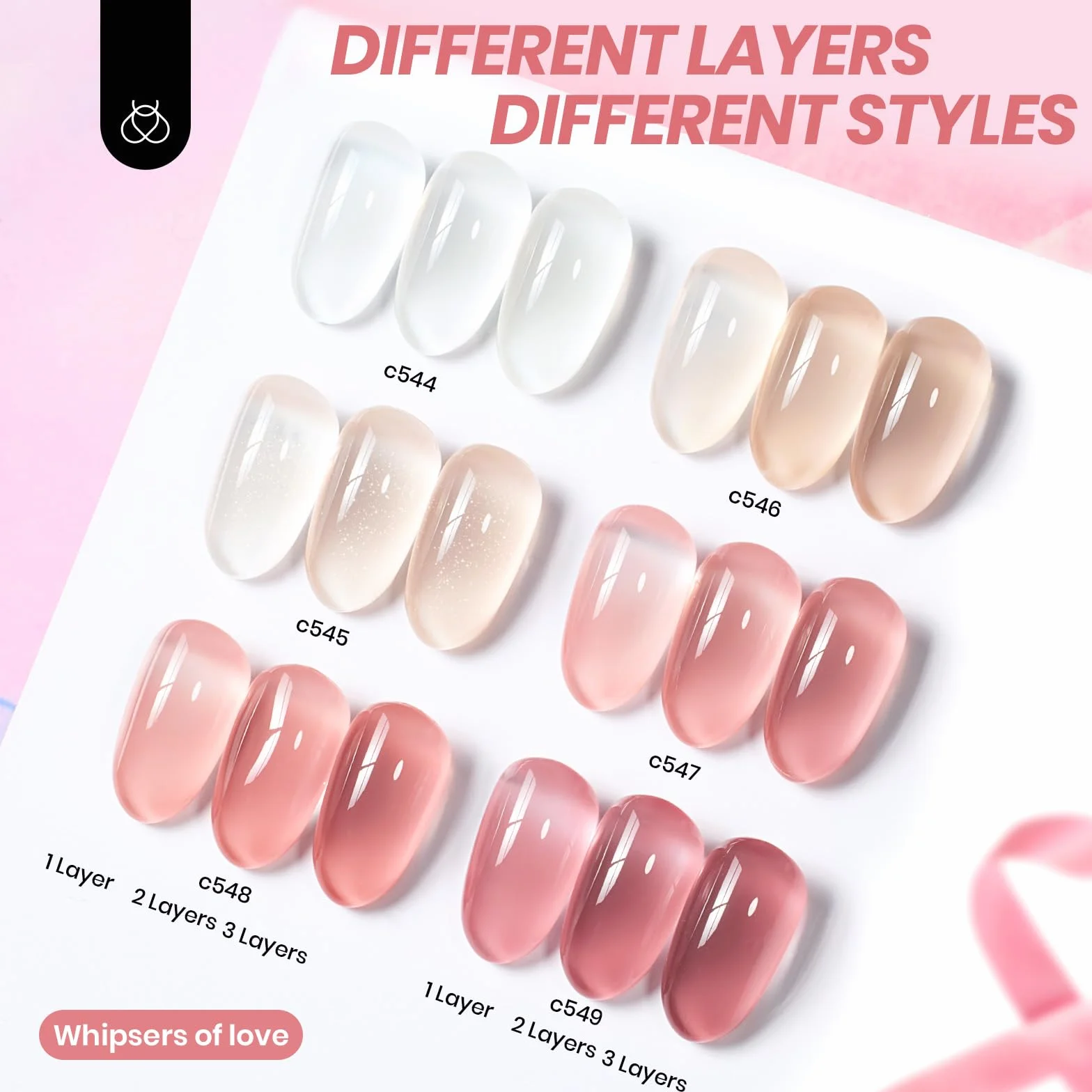 Beetles Jelly Gel Nail Polish Zestaw 6 kolorów Neutralny przezroczysty lakier UV do paznokci Mleczny biały Nude Pink Półprzezroczysty żel do paznokci DIY Manicure