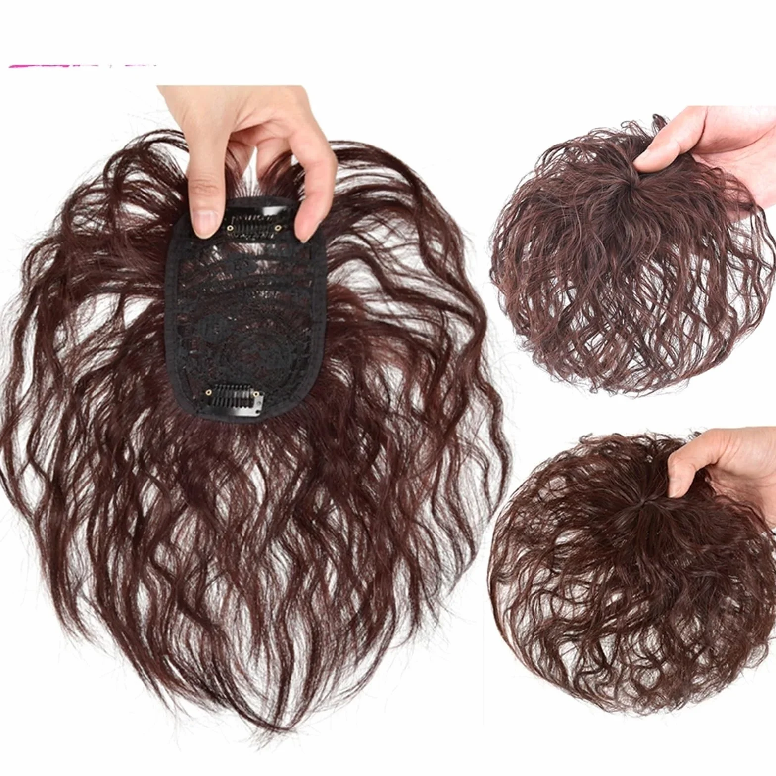 Grzywka Klips do włosów Grzywka Włosy 3D Powietrzne grzywki do włosów Fringe Clip In Bangs Przedłużanie włosów Peruki Kawałki włosów Grzywka Tupeciki Nakładki do włosów dla kobiet Klip w grzywce (K