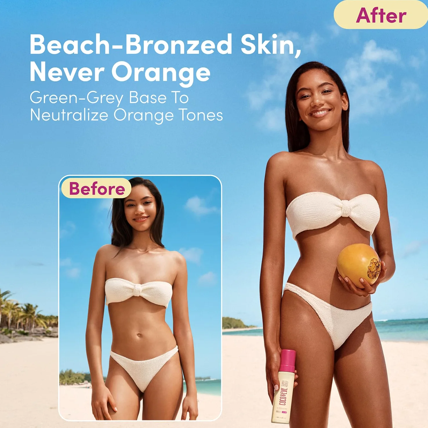 Coco & Eve Sunny Honey Samoopalacz w piance mus ultra ciemny naturalna opalenizna nawilżająca antycellulitowa