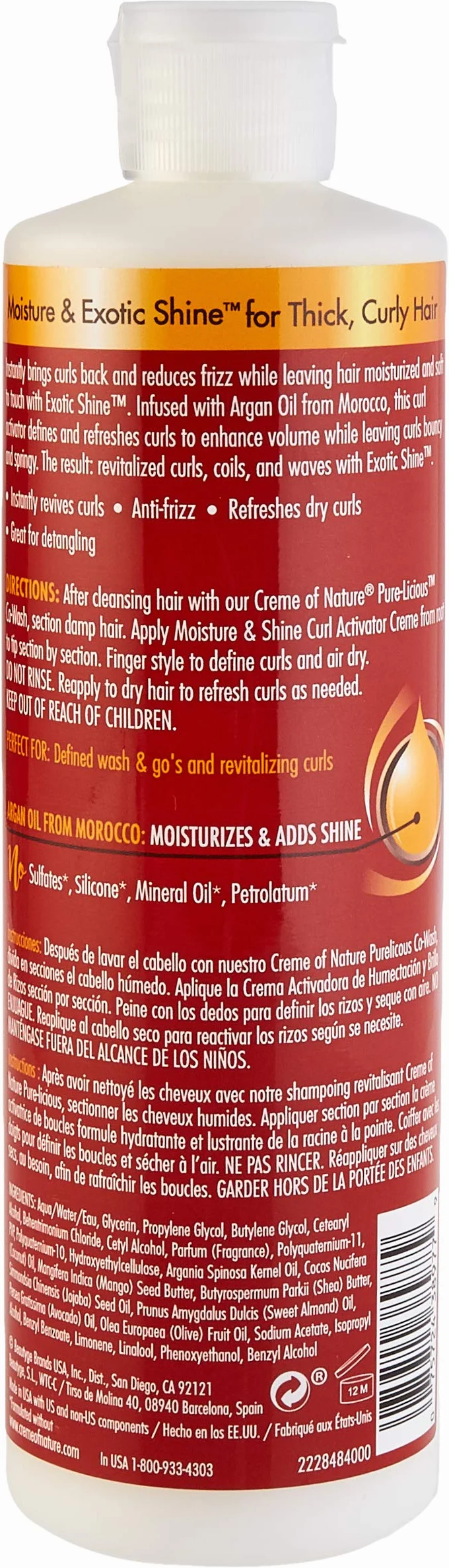 Creme of Nature Olejek arganowy Curl Activator Crème, 354 ml