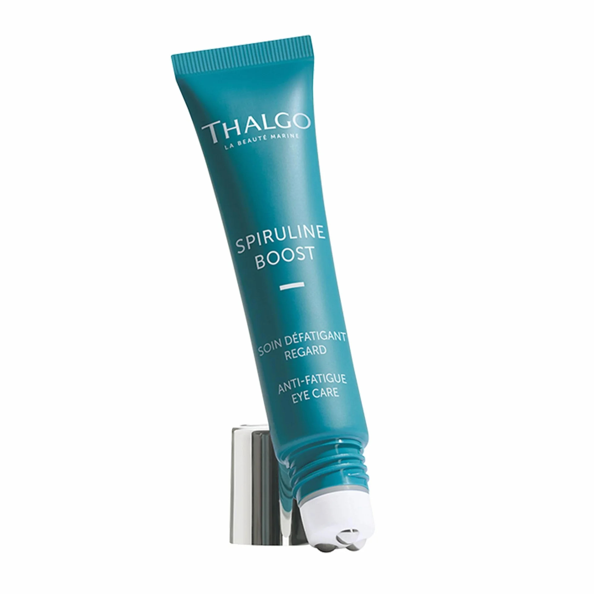 THALGO Spirulina Boost 2.0 witalizująca pielęgnacja oczu, 15 ml, ze zintegrowanymi kuleczkami chłodzącymi ze stali nierdzewnej