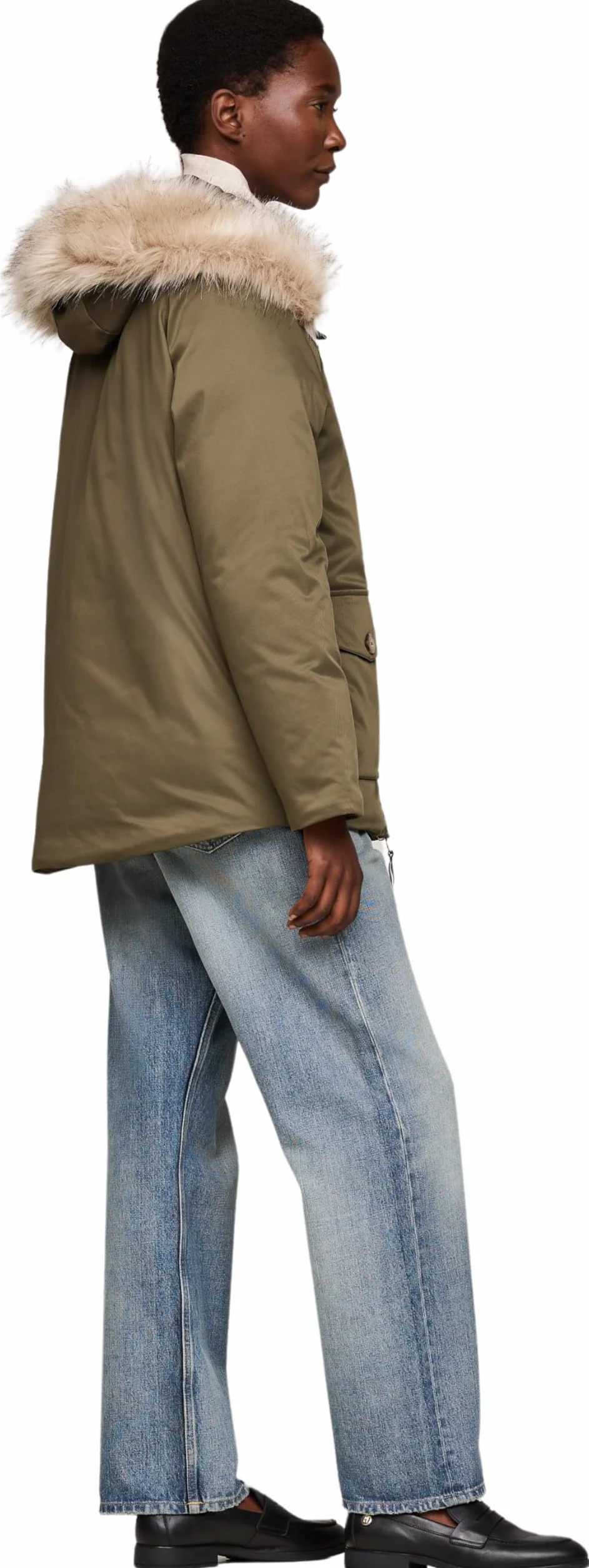 Tommy Hilfiger Parka płaszcz Kobiety Wyściełana Parka Z Futrem Ww0ww42744
