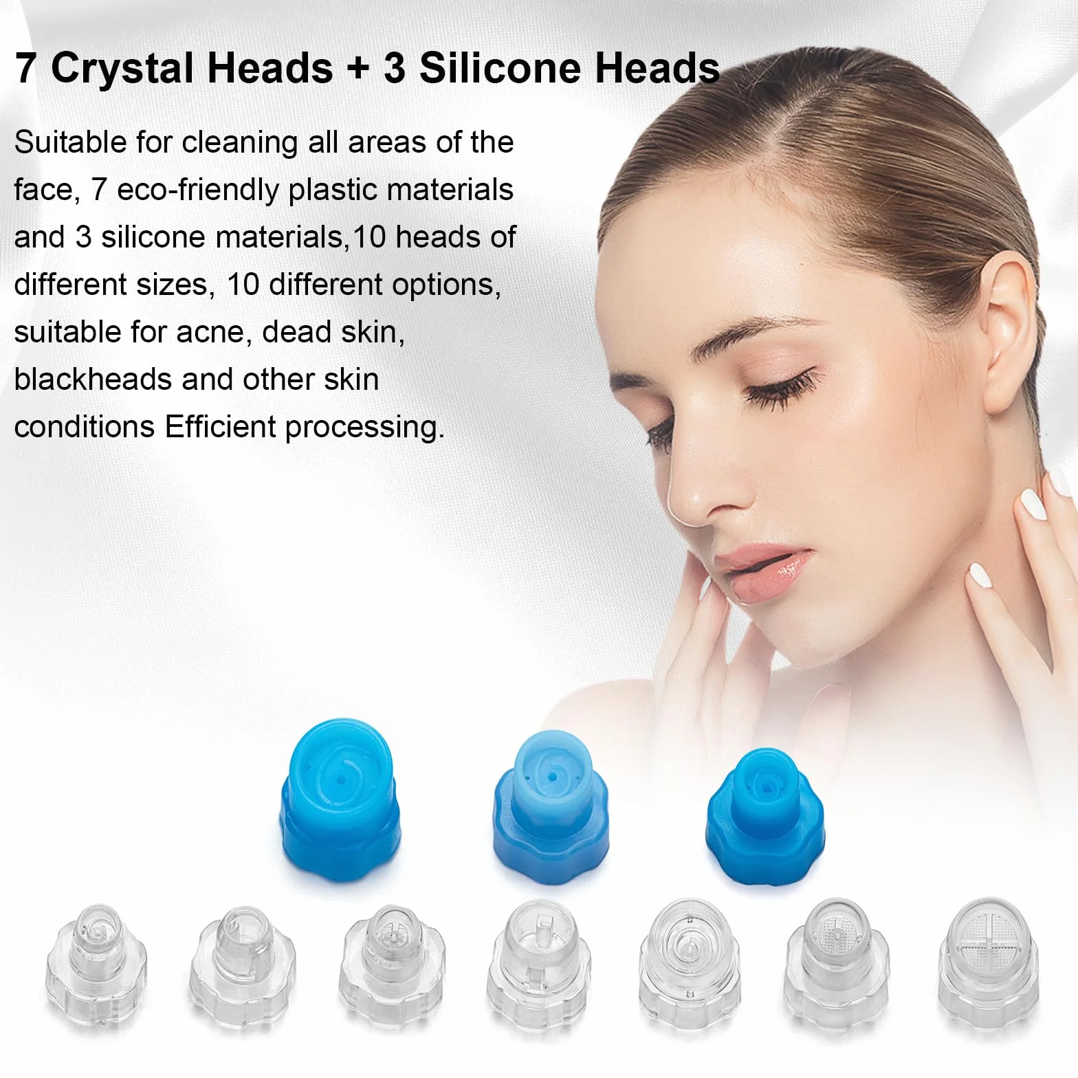 Hydrafacial Wymiana końcówek Porady kosmetyczne Vortex P?askie końcówki do peelingu wodnego Aqua Peel Hydrofacial Parts plastikowe lub silikonowe 10 sztuk Elitzia ETAF133T