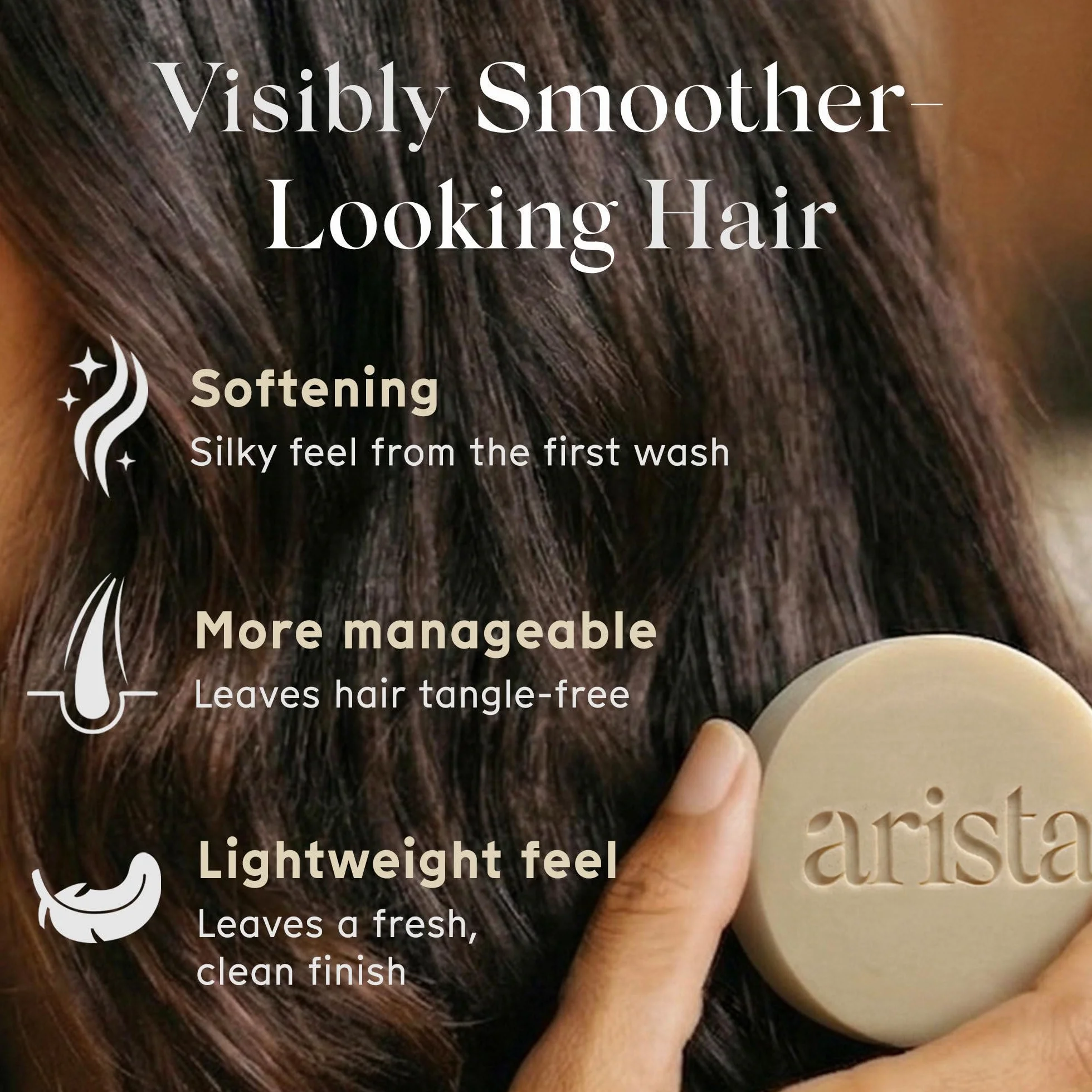 Arista Normal Hair Shampoo Bar | Bezsiarczanowy, Shikakai i olejek arganowy, stały szampon | Ekologiczny, wegański