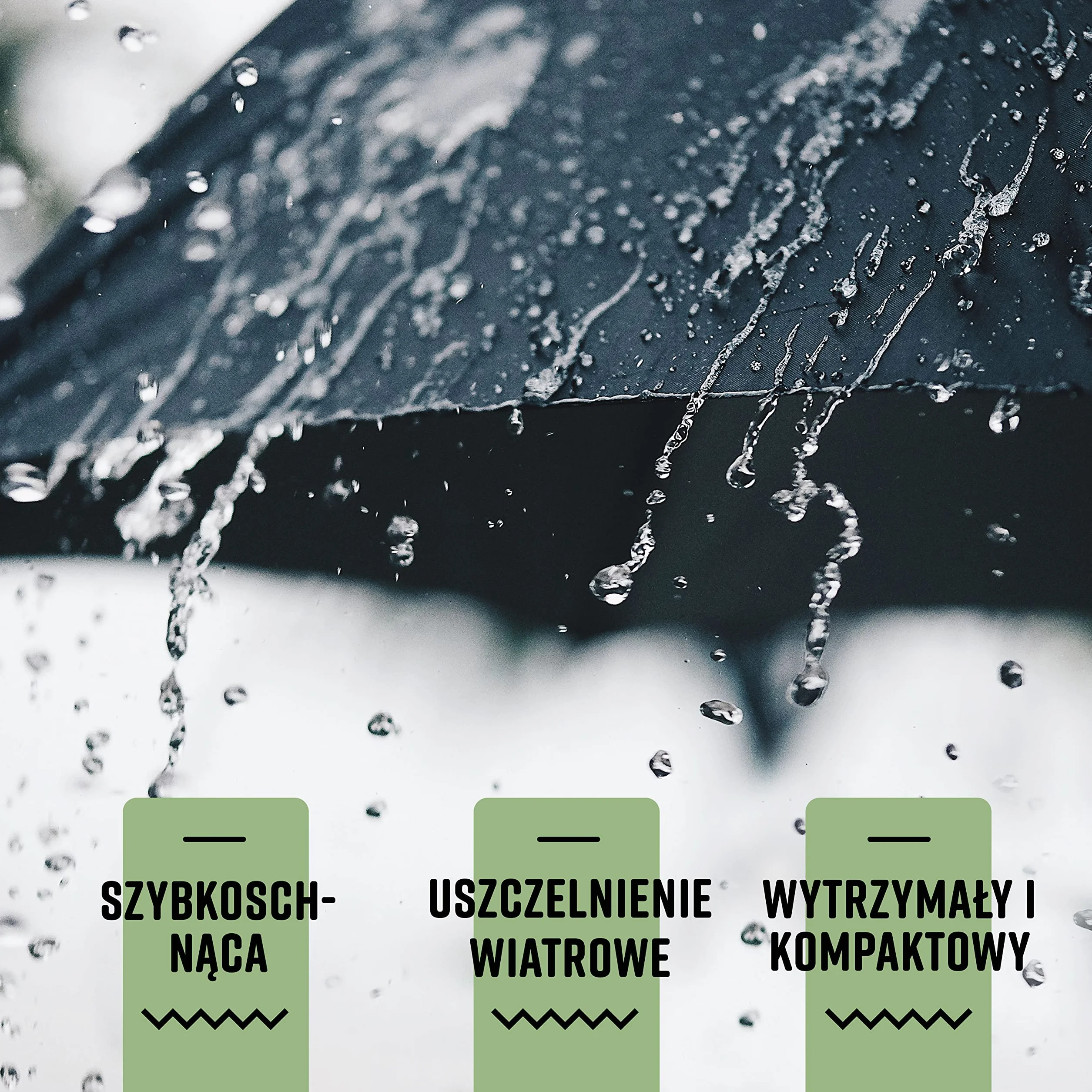 Villkin Parasol odporny na burze z automatycznym otwieraniem i zamykaniem – wytrzymały i wysokiej jakości parasol w kolorze czarnym dla kobiet i mężczyzn – parasol kieszonkowy o szerokości 107 cm