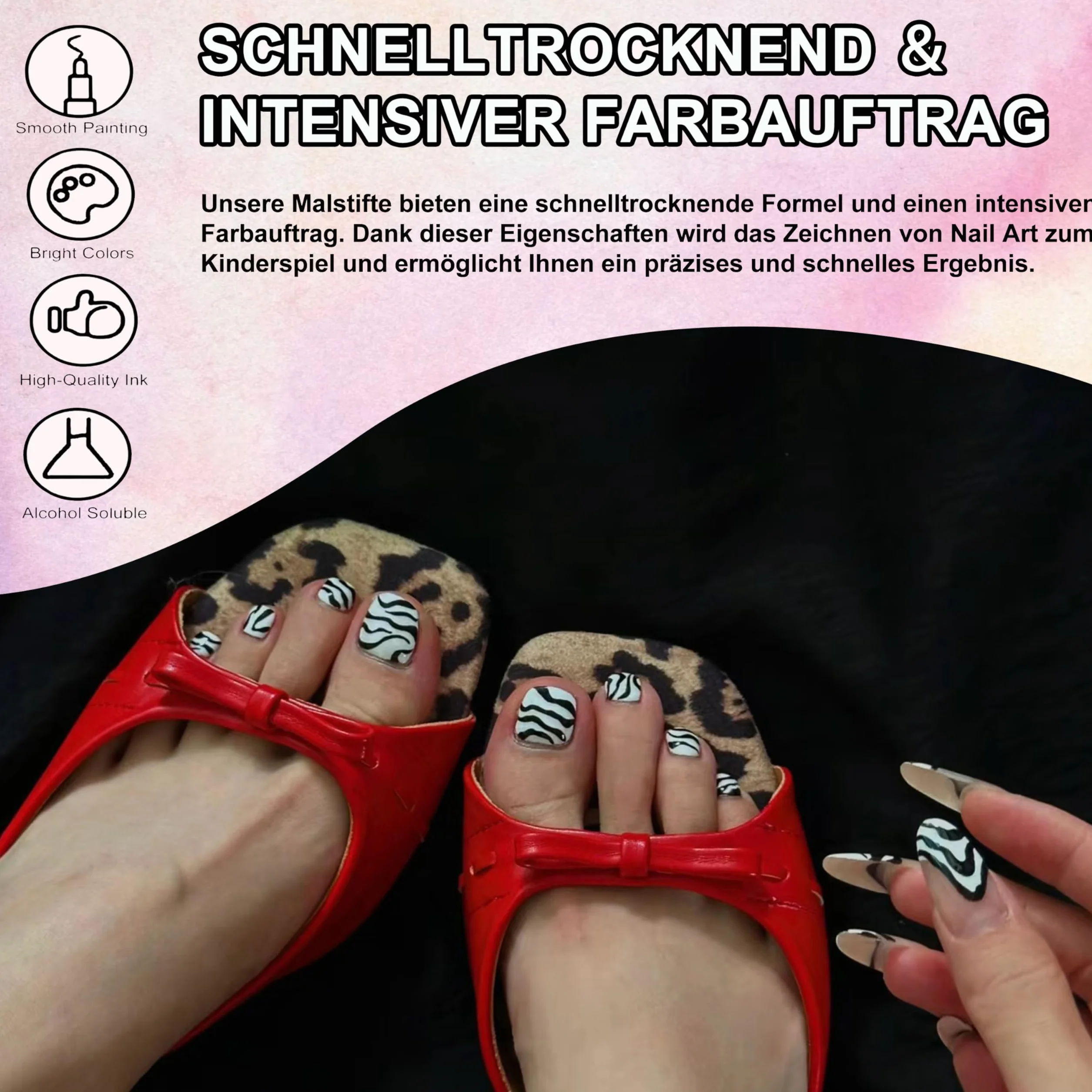 4 kolory Nail Art Pen 3D, zestaw pisaków do malowania paznokci, DIY do malowania paznokci, graffiti, końcówki do paznokci, akcesoria do manicure, do stylizacji paznokci (kolorowe, 4 szt.)