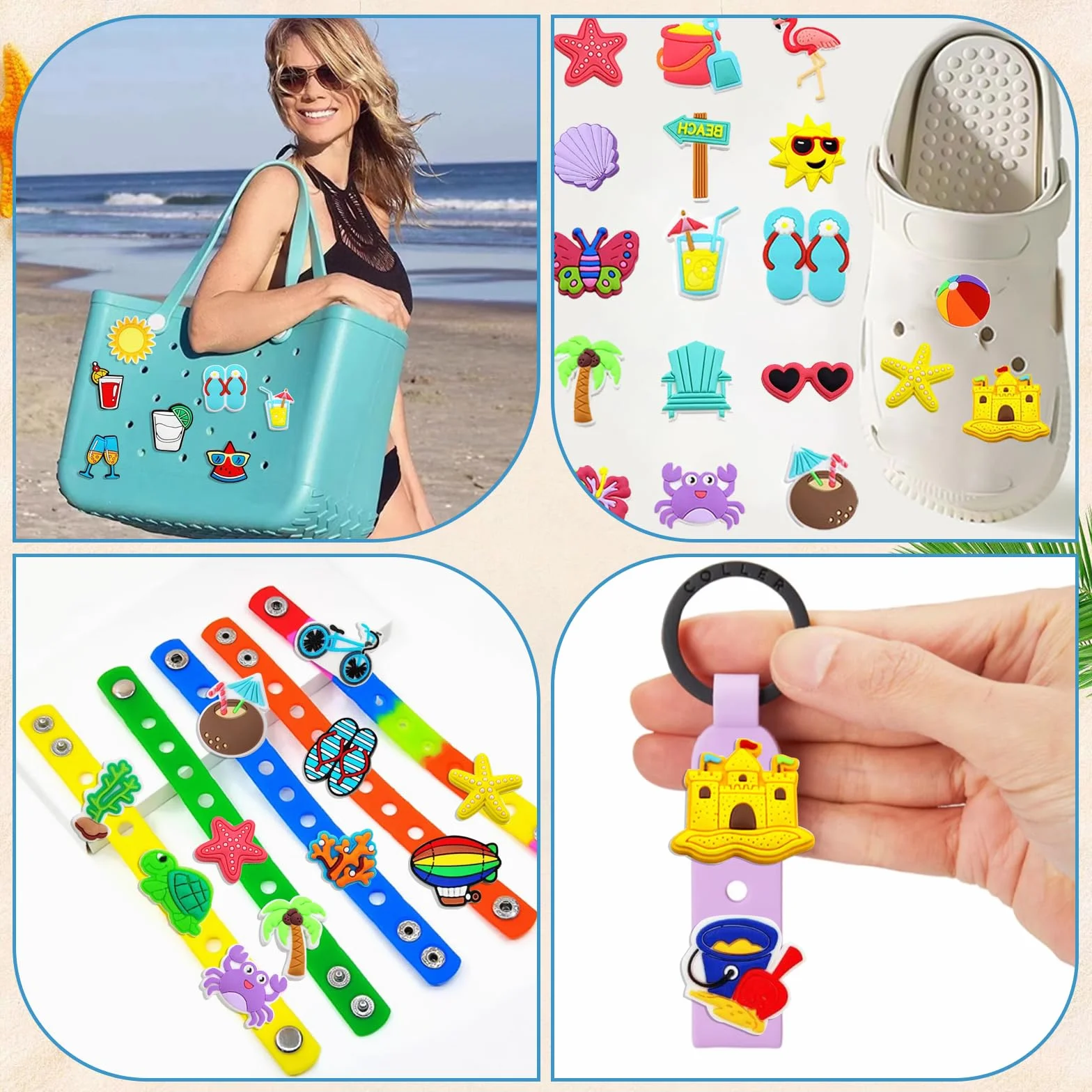 50 sztuk charms do butów Crocs, ozdoby PVC, szpilki, dla dziewcząt i dorosłych