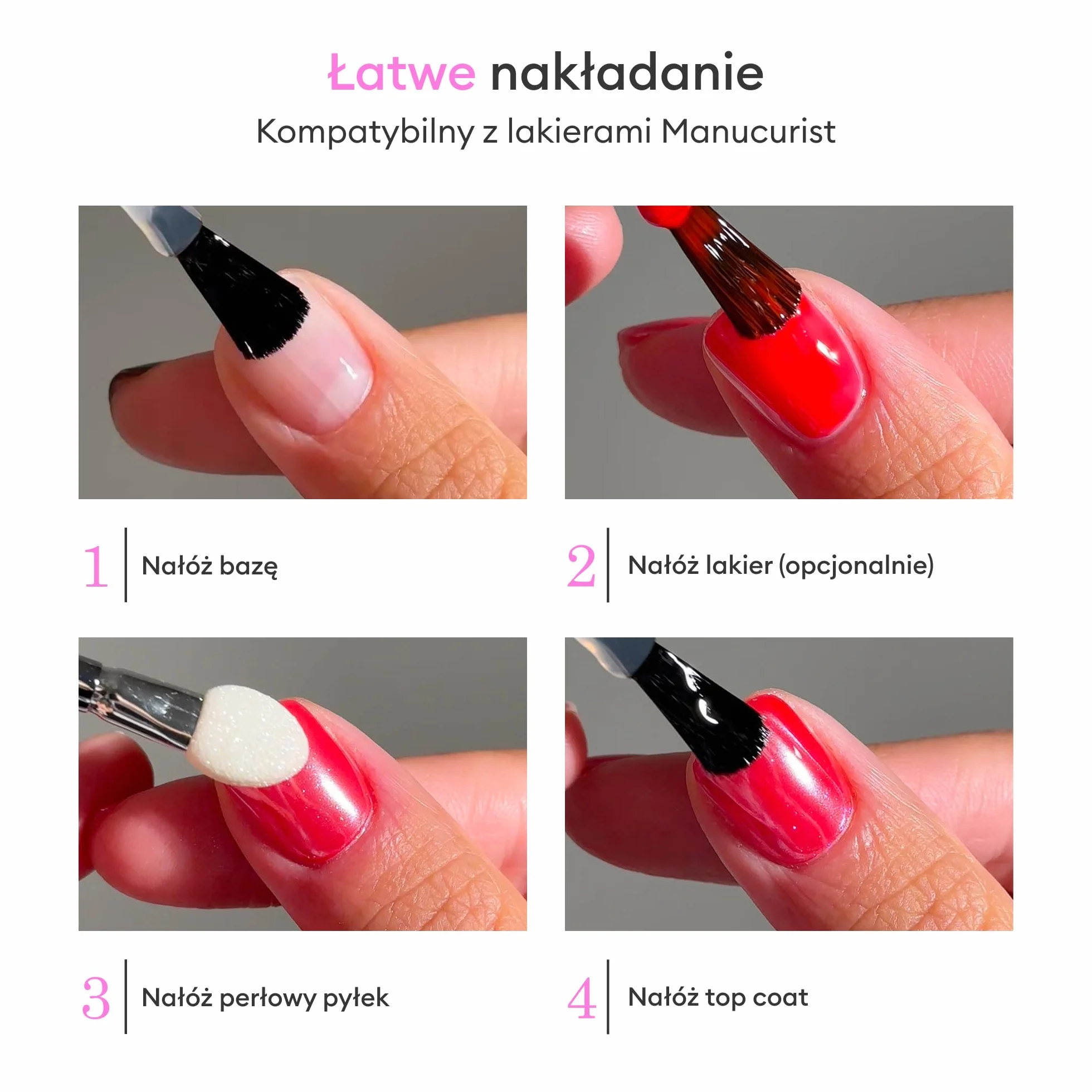 Manucurist - Blue Glazed Pyłek do Paznokci - Nail Art Ozdoba do Paznokci - Niebieskawy Perłowy Efekt - Wykończenie Glazed - Aplikator w Zestawie - Vegan & Made in France