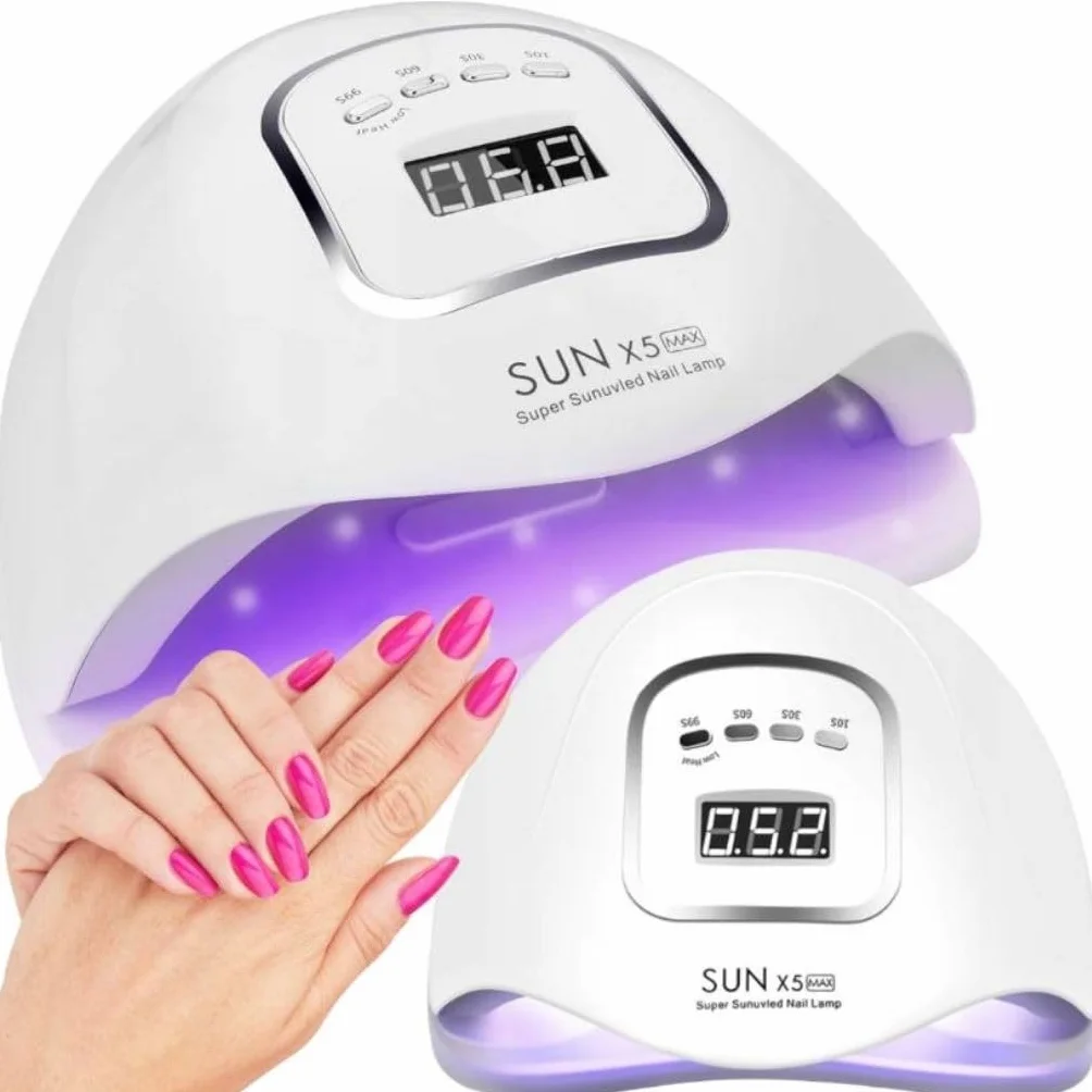 Lampa LED do paznokci 80 W SUN X5 MAX LCD UV timer 10/30/60/99s do stóp i rąk