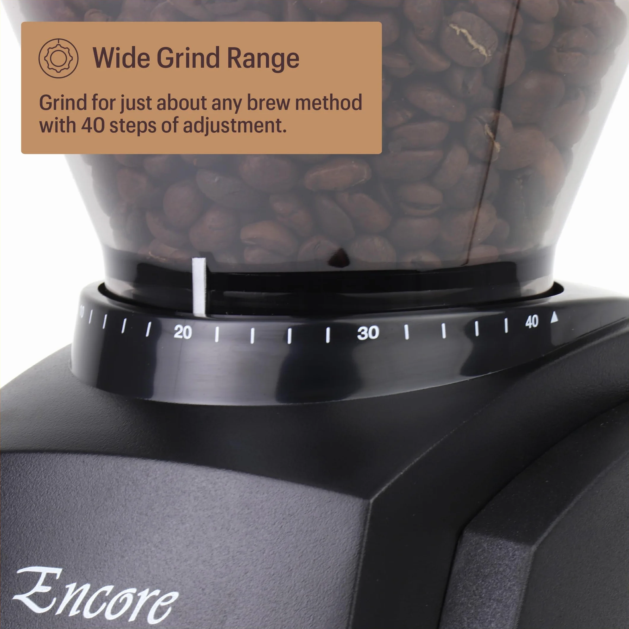 Baratza Encore elektryczny młynek do kawy ze stożkowym młynkiem, czarny
