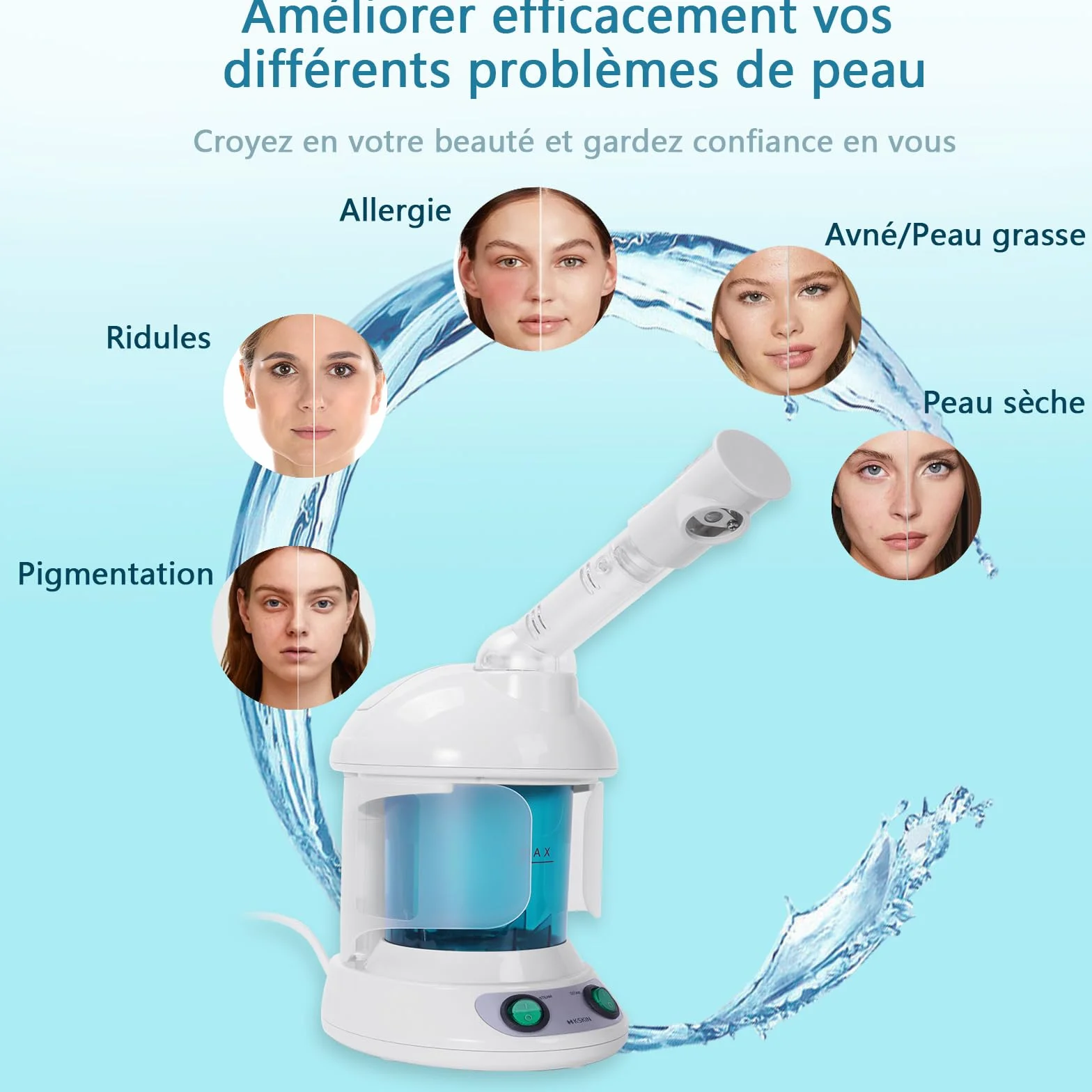 Urządzenie do Oczyszczania Porów Nano Ionic Para do Twarzy SPA