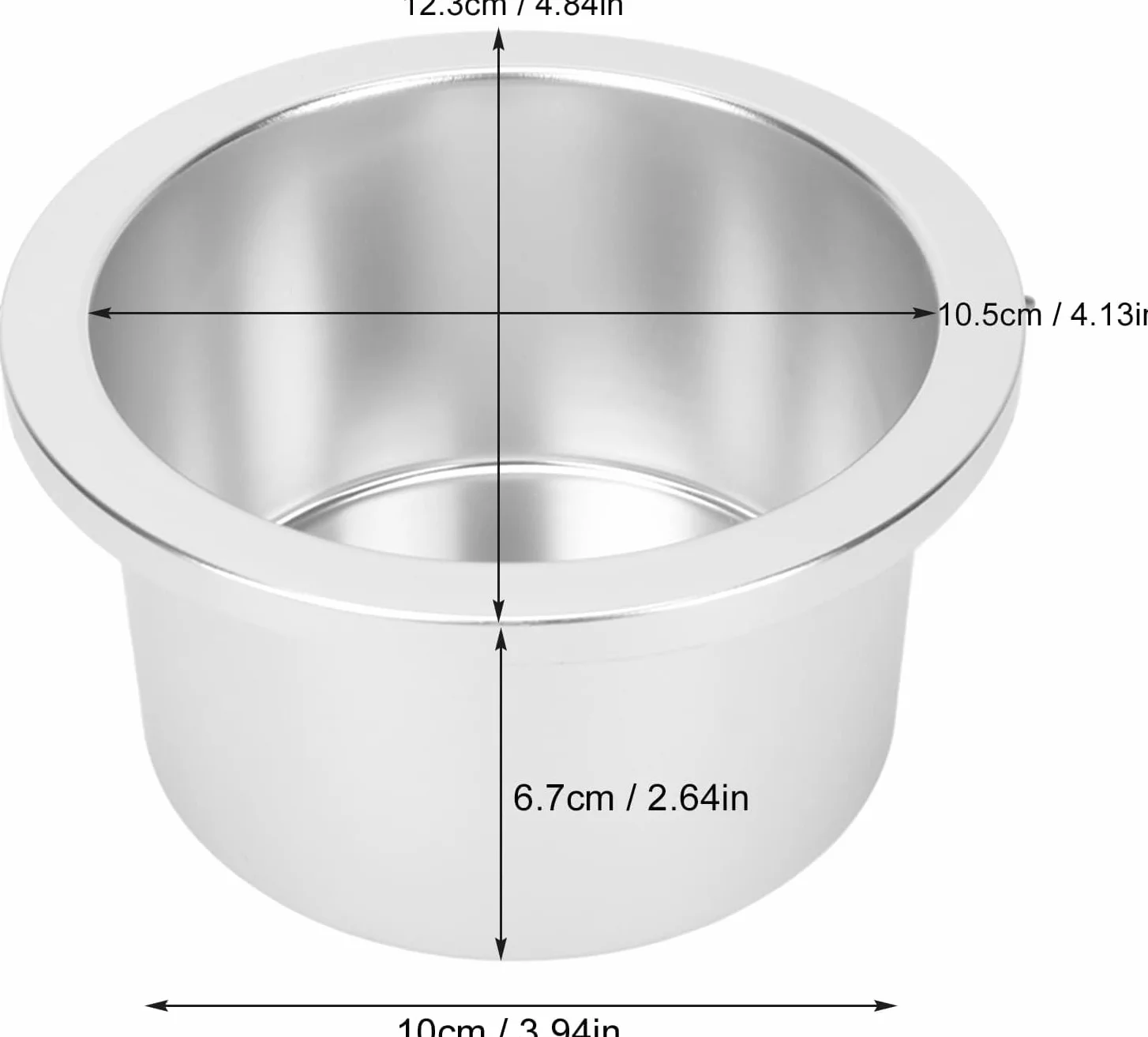 Pojemnik na Wosk 4,13 Cala - Zamienny Podgrzewacz do Wosku - Garnek do Depilacji - Miska ze Stopu Aluminium