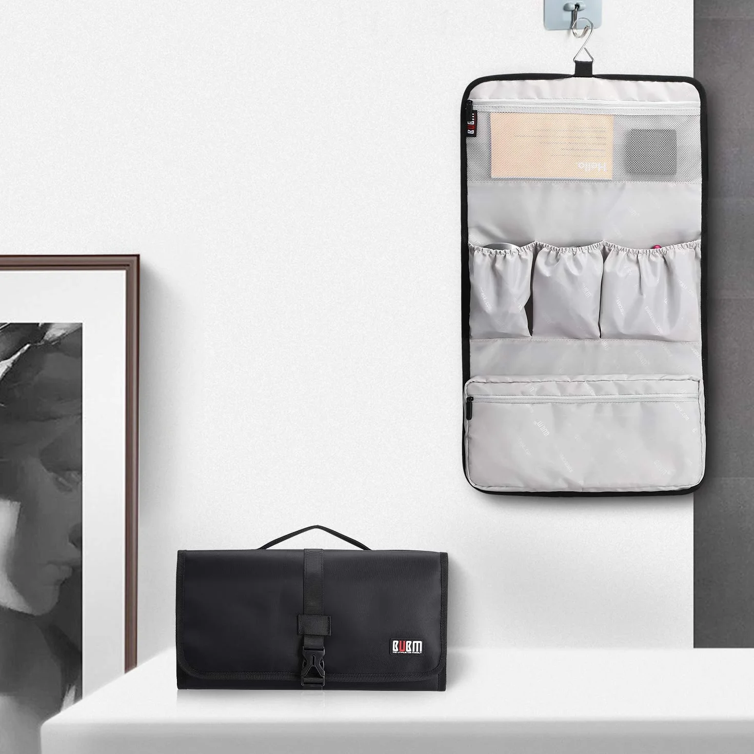 BUBM Wodoodporna torba podróżna do Dyson Airwrap Styler, przenośny organizer podróżny do stylizacji Airwrap i załączników