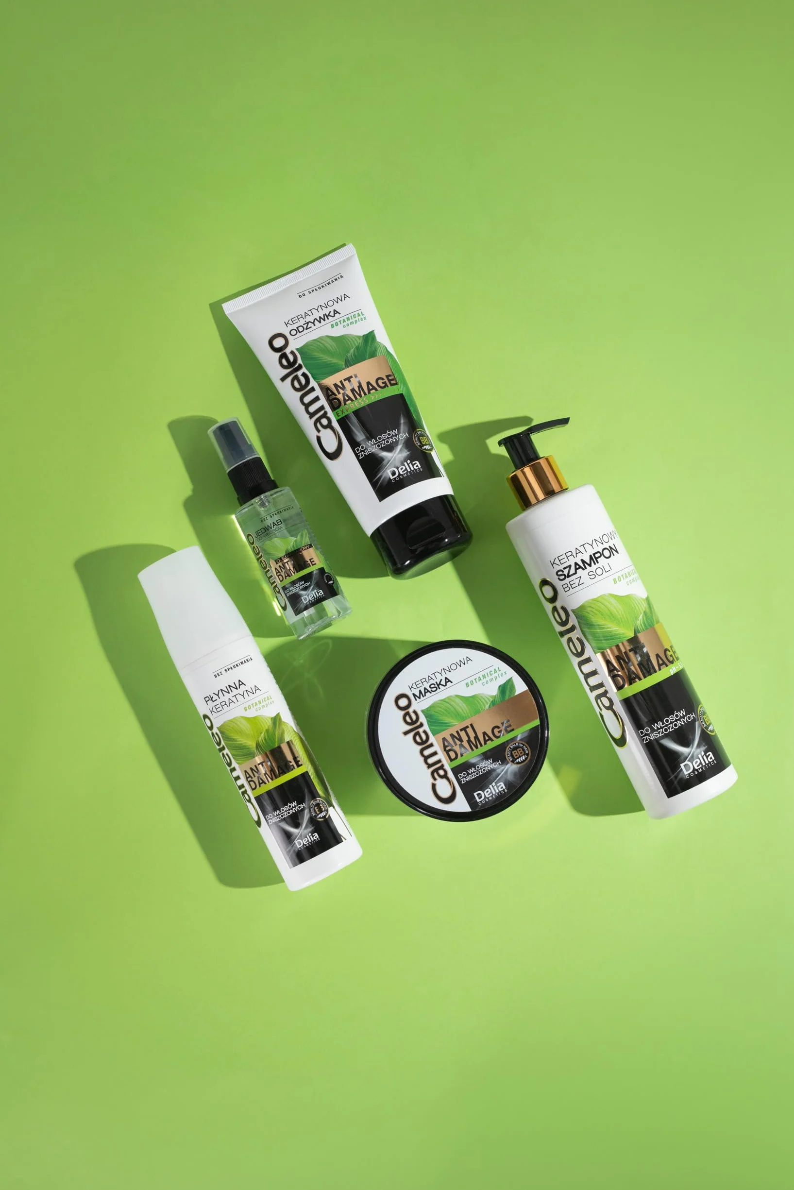 Cameleo - Arganowe Serum - Do Włosów Zniszczonych, Suchych, Szorstkich, Łamliwych - Doskonała Kuracja Regenerująca i Pielęgnacja z Biomimetyczną Keratyną i Olejkiem Arganowym - Termoochrona - Bez Soli i Parabenów - 55 ml