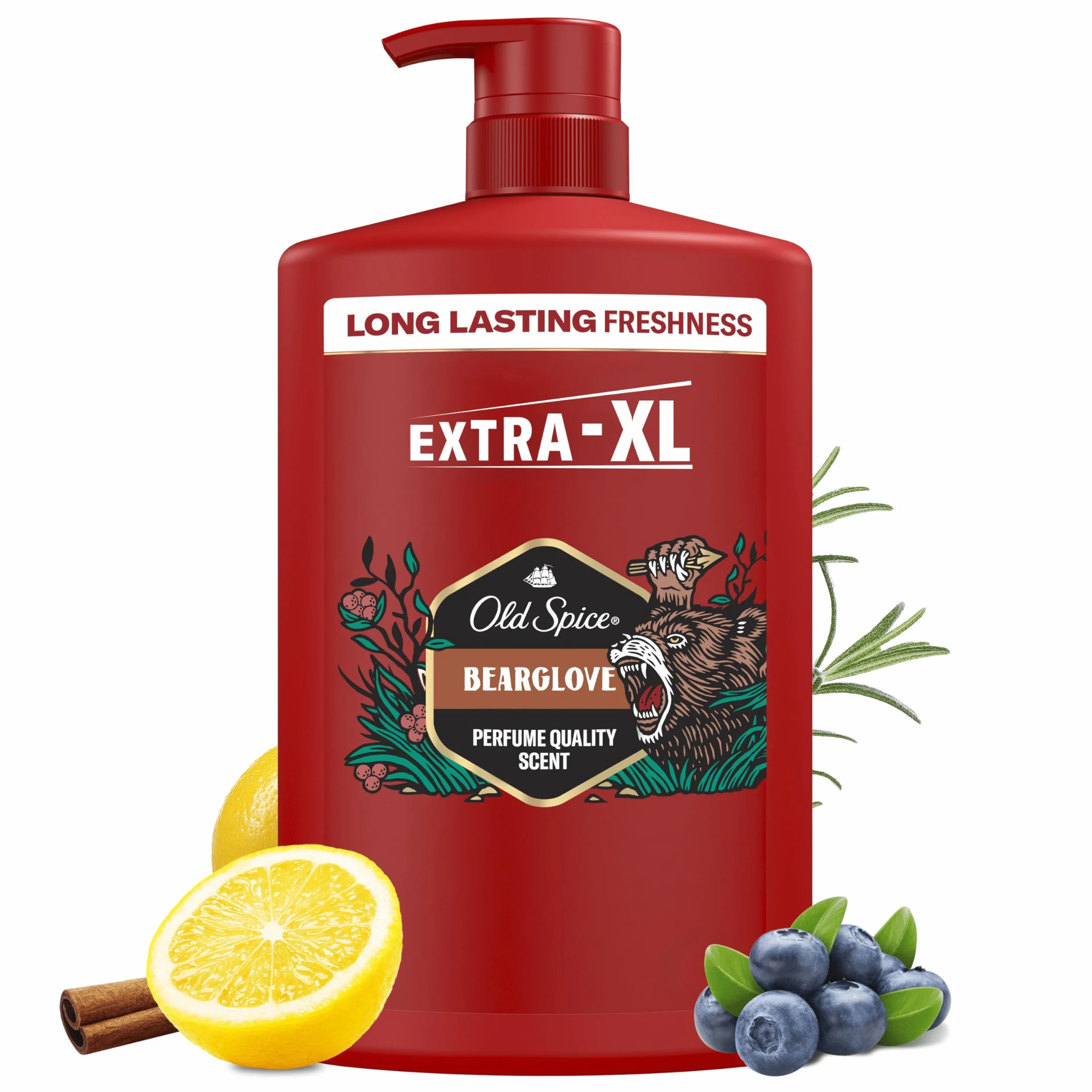 Old Spice Bearglove Żel pod prysznic i szampon dla mężczyzn 1000ml, uniwersalna formuła 3 w 1 do mycia ciała, włosów i twarzy, długotrwała świeżość, głębokie oczyszczanie