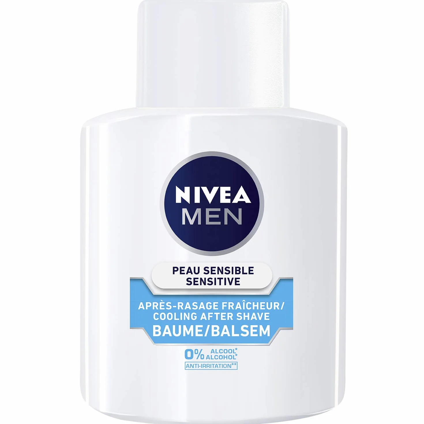 NIVEA MEN Sensitive Cool Balsam po goleniu, bez alkoholu, balsam po goleniu z ekstraktem z wodorostów i rumianku, 100 ml