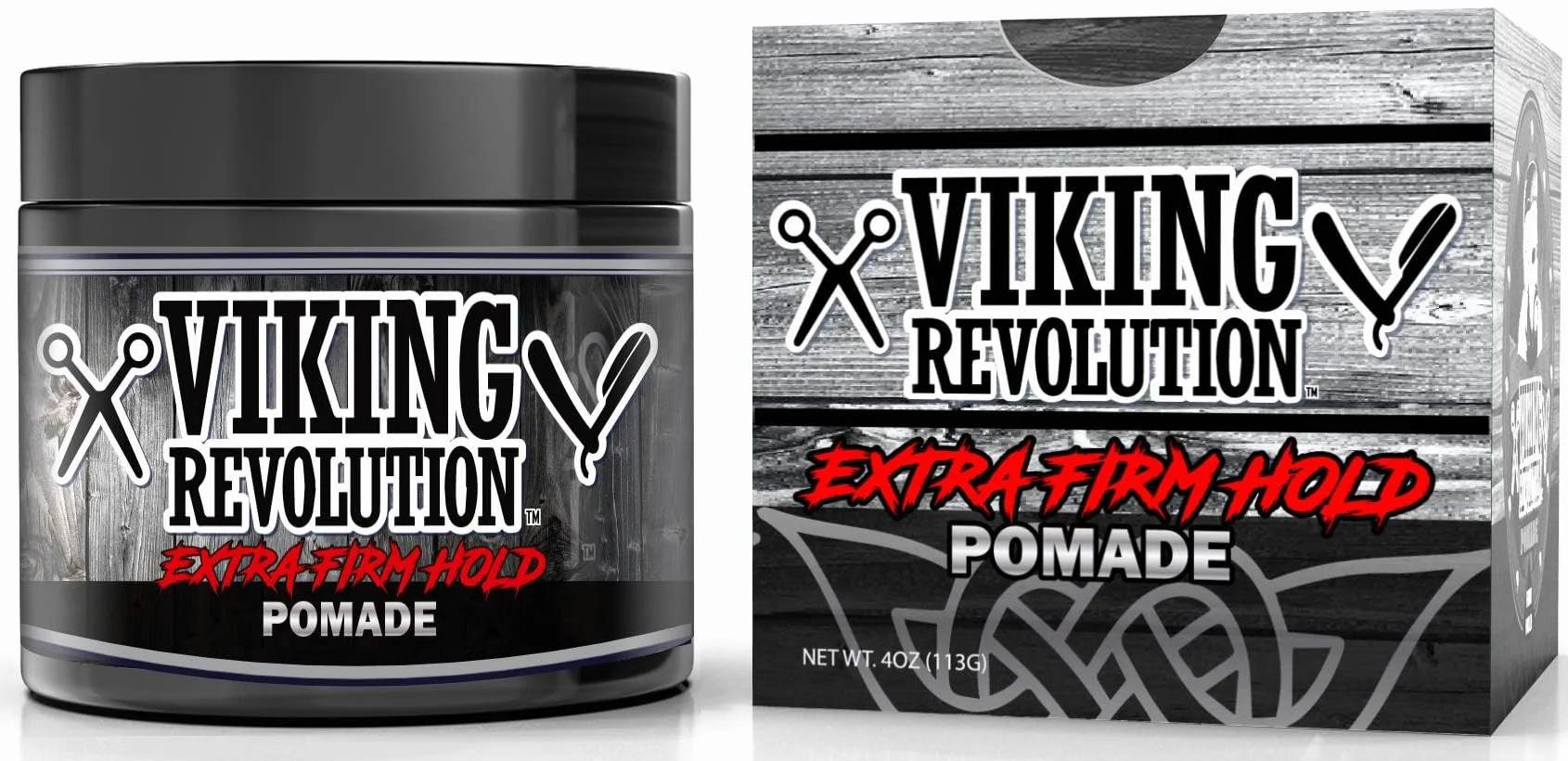 Viking Revolution - Extreme Hold pomada męska – stylizacja i wykończenie Twoich włosów – bardzo mocne, mocne trzymanie i wysoki połysk dla męskiej fryzury – 118 ml