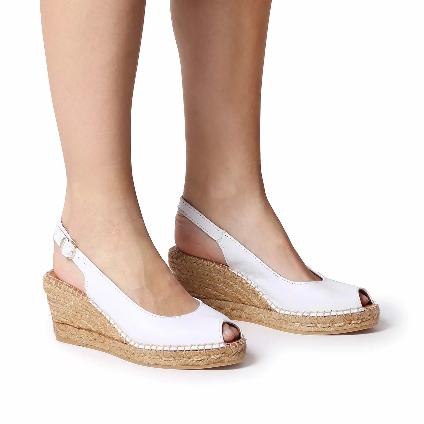 TONI PONS CROACIA - Toni Pons peep toe style wedge espadrille for women made of leather.