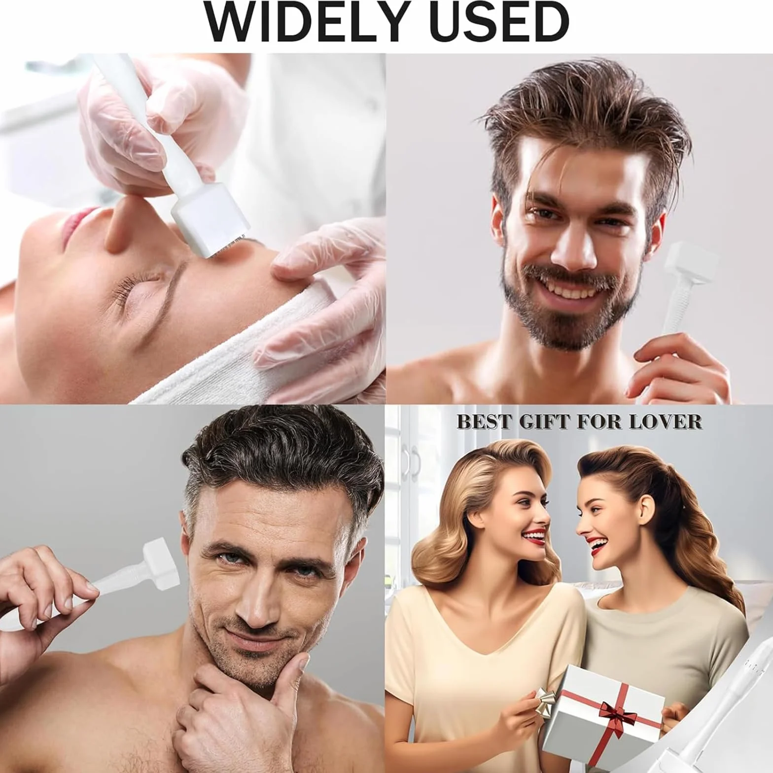 Regulowany stempel Derma Microneedling 140 tytanowych szpilek 0-3 mm do twarzy ciała włosów brody