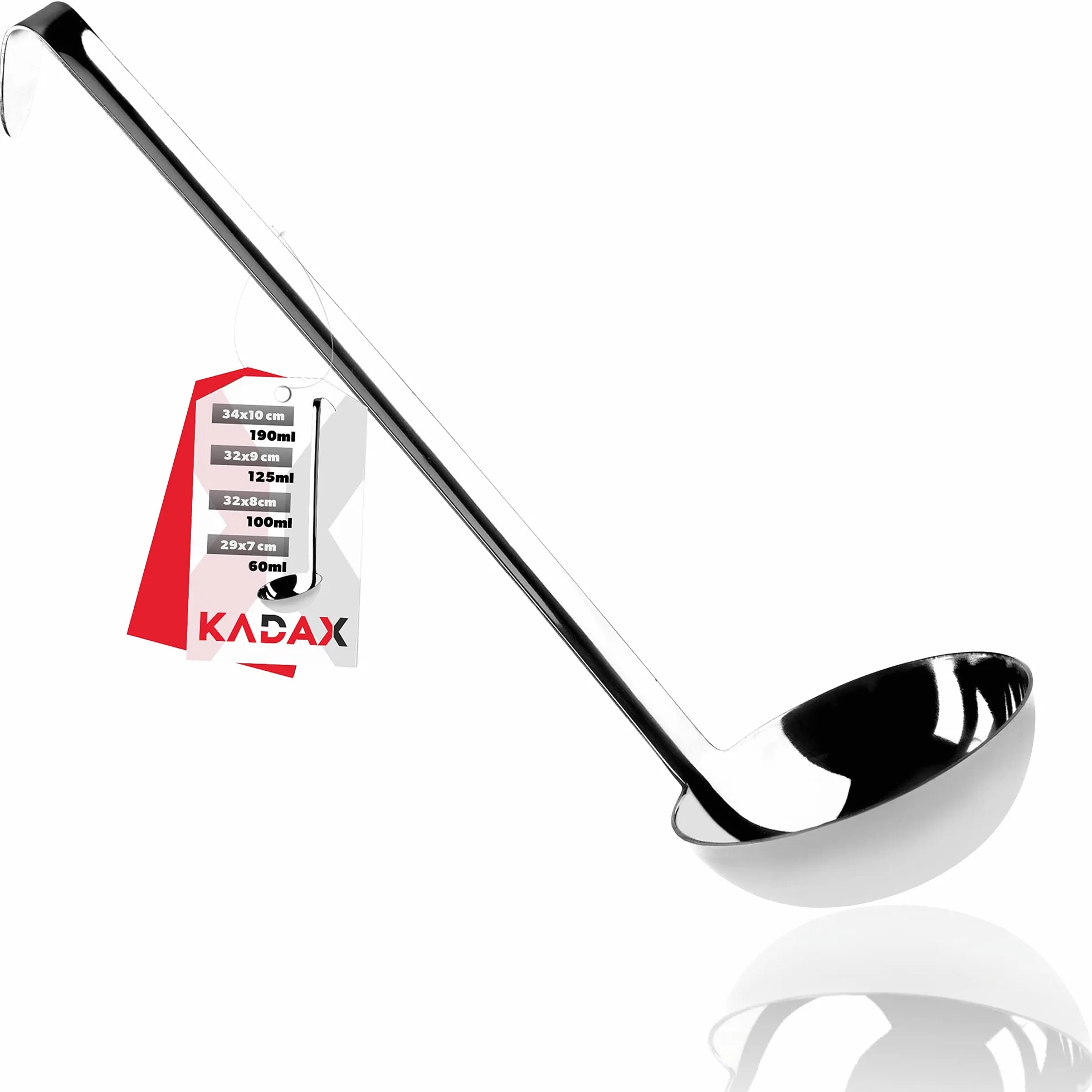 KADAX Chochla 7 cm/60 ml do zupy i sosów, długi ergonomiczny trzonek chroni przed oparzeniem, stal nierdzewna ułatwia czyszczenie i jest odporna na korozję
