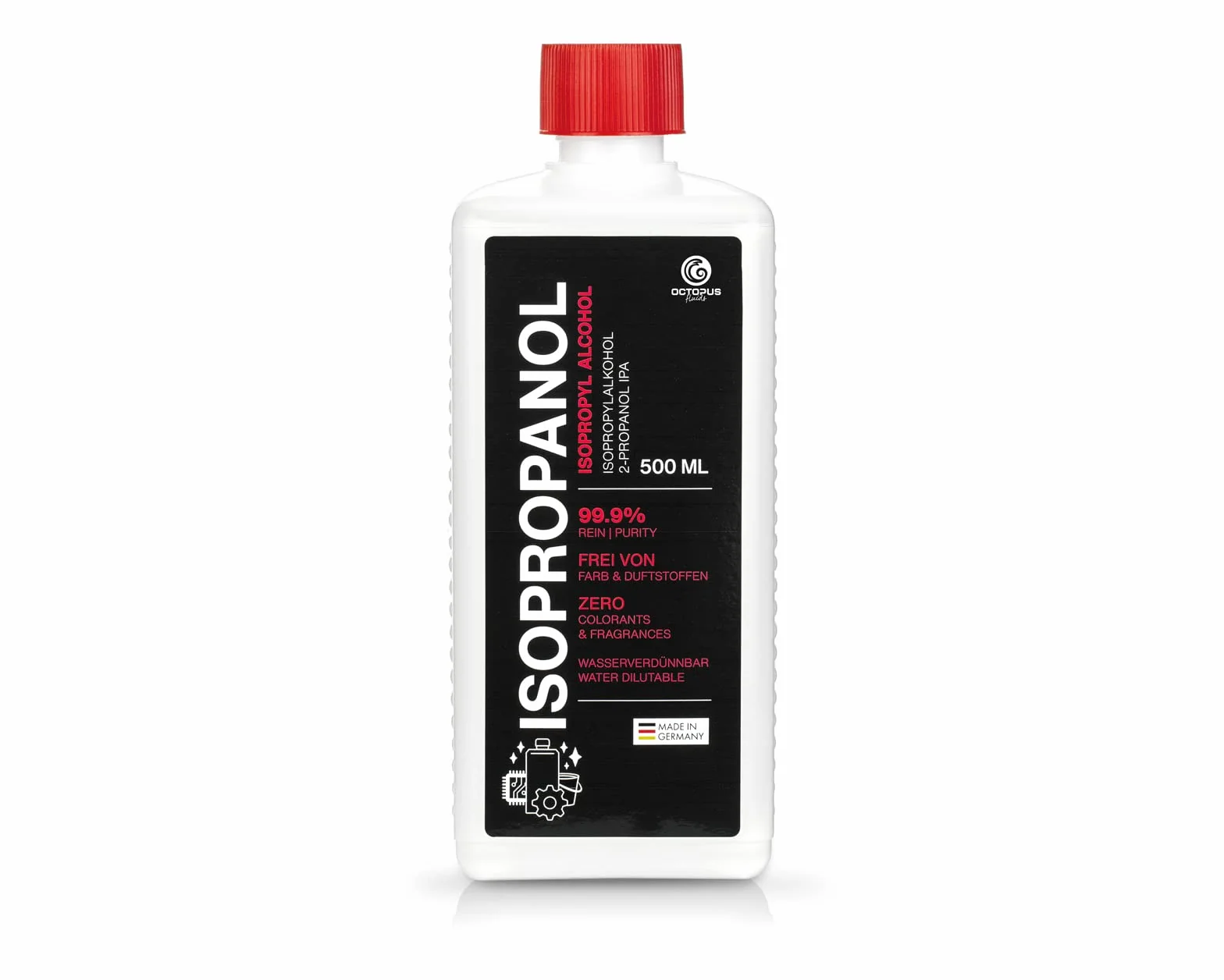 alkoholowy środek czyszczący izopropanol 99,9% alkohol izopropylowy 2-propanol IPA 500 ml uniwersalny środek do odtłuszczania