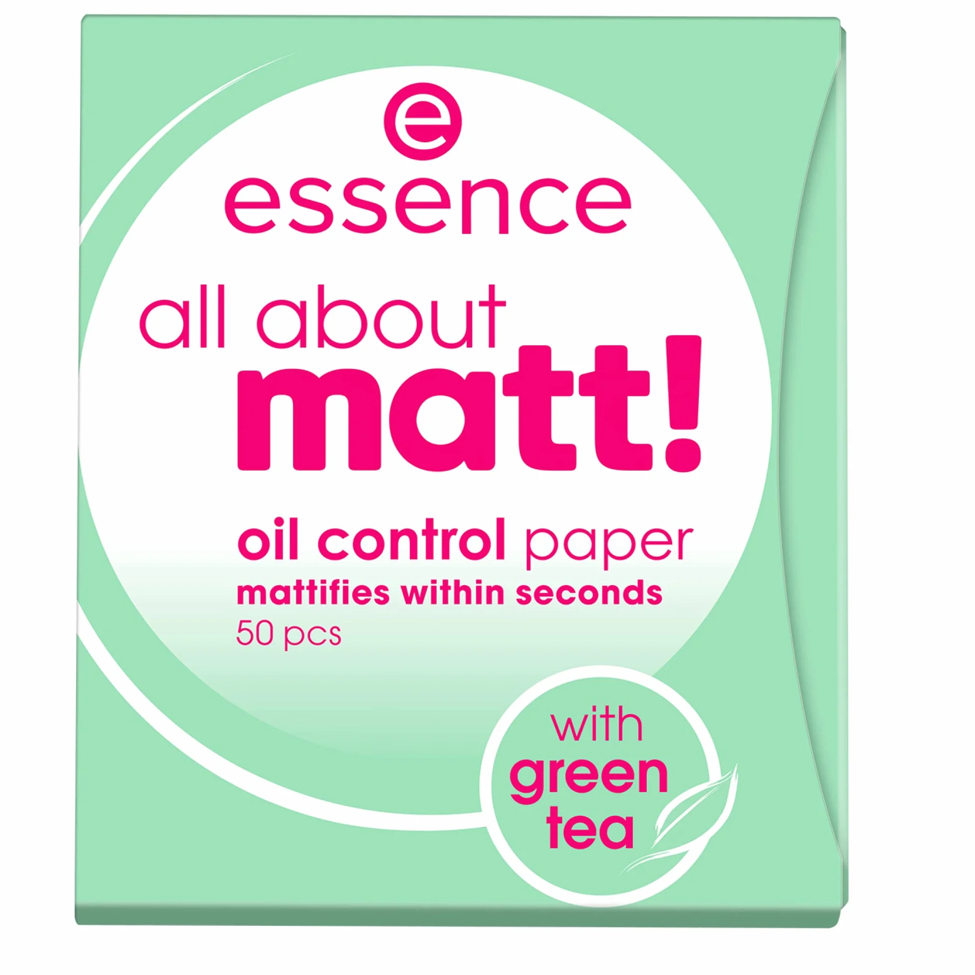 essence bibułki matujące all about matt!, kontrola natłuszczenia / kontrola połysku, matowy (50pcs)