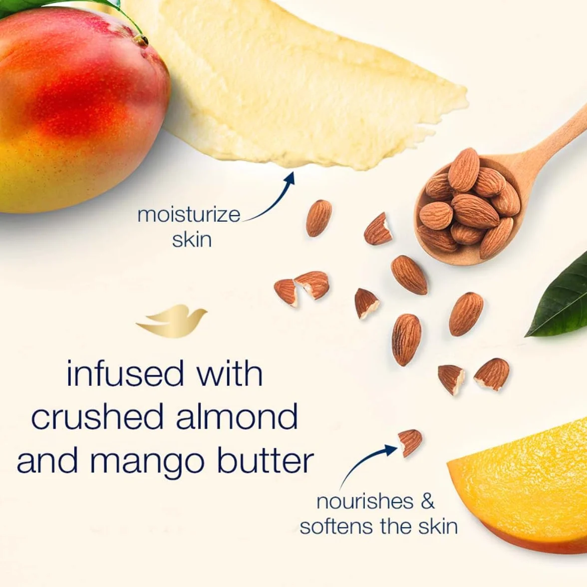 Dove peeling do ciała złuszczający z kruszonymi migdałami i masłem mango 298 g