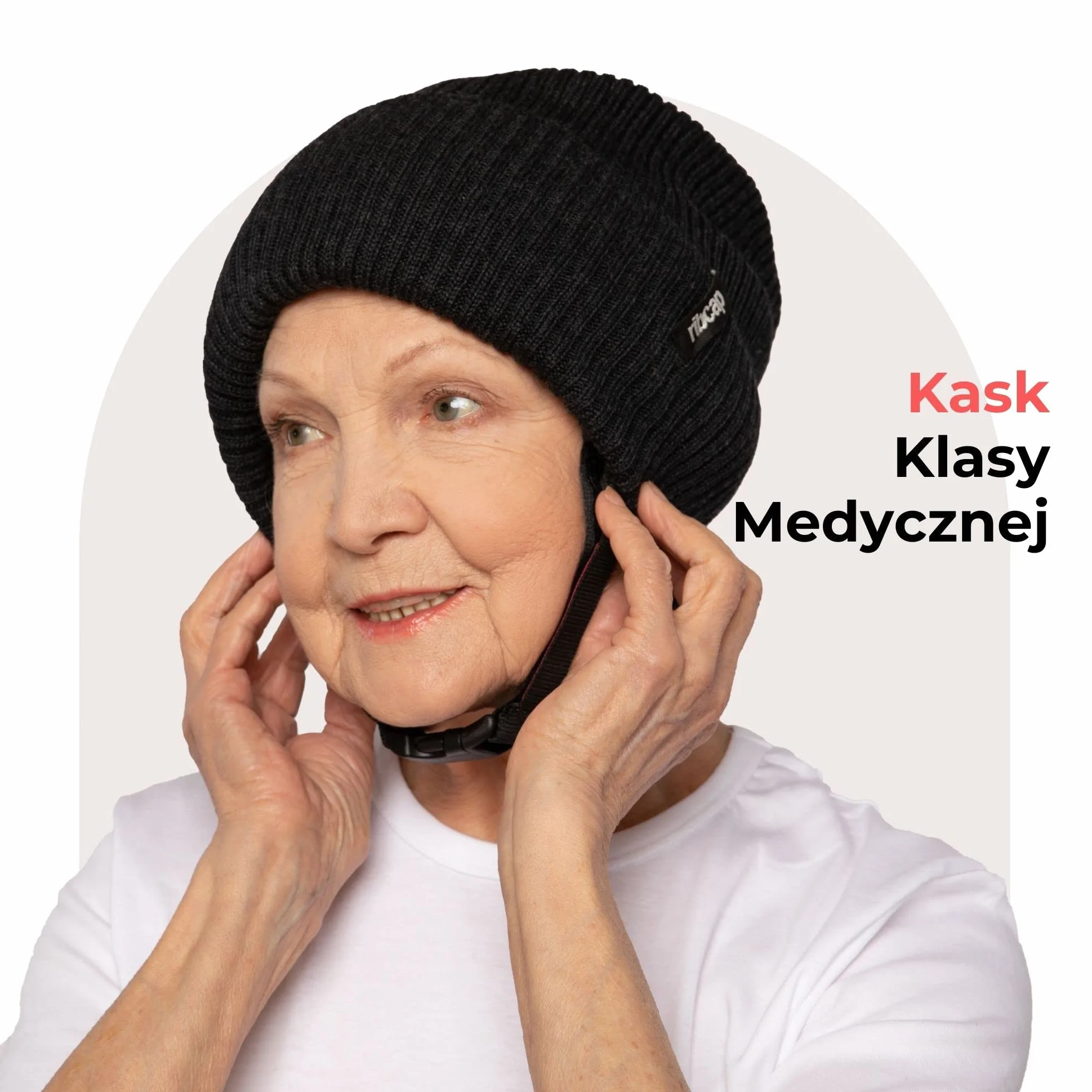 Ribcap Lenny antracyt medium, miękka ochrona głowy, Ø 56-58 cm