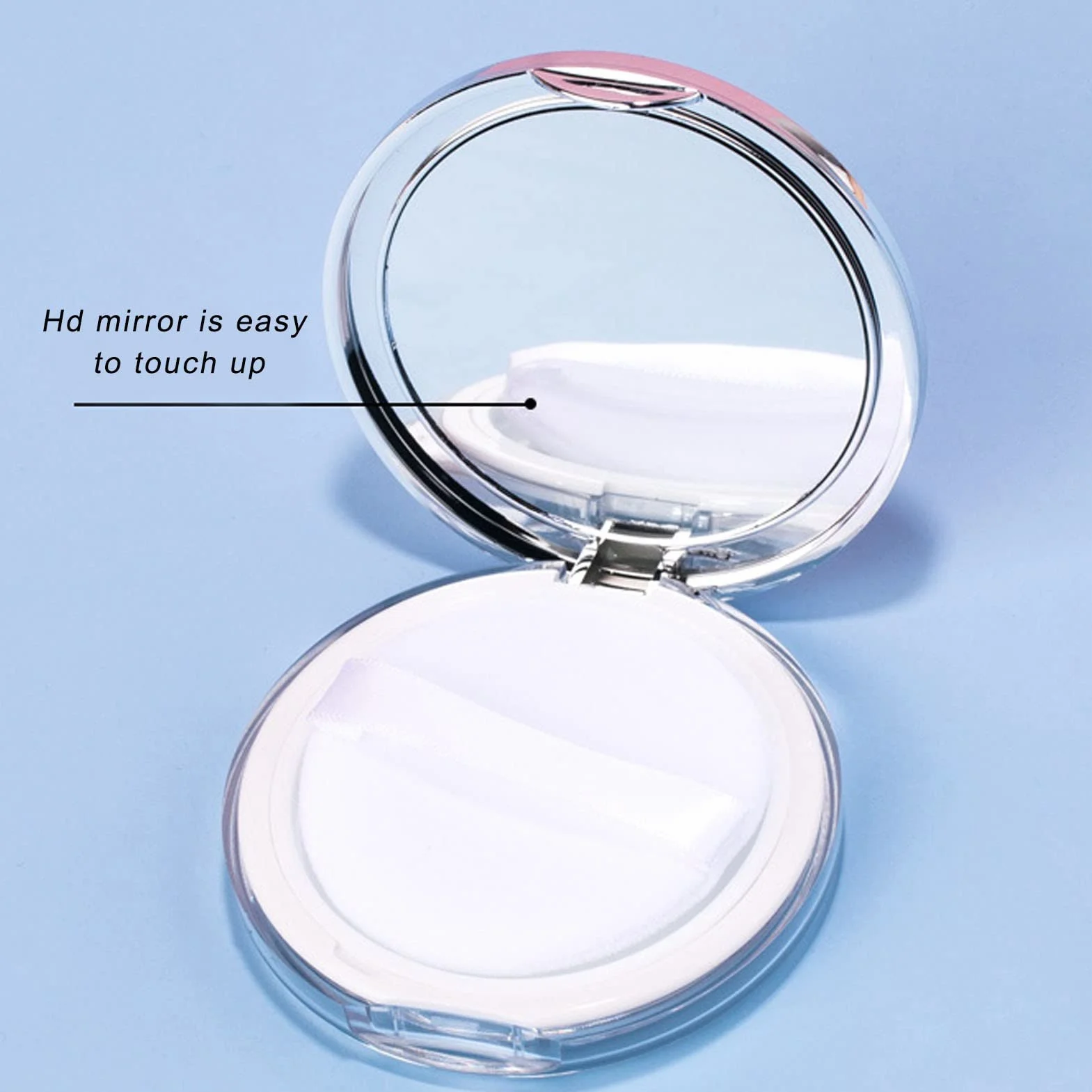 Plastikowy Pusty Puder Puder Wielokrotnego Użytku, Pusty Puder Sypki Wielokrotnego Użytku, Przenośny Zestaw do Makijażu Puder Puder Puder Puder z Pudrem do Codziennego Użytku w Podróży