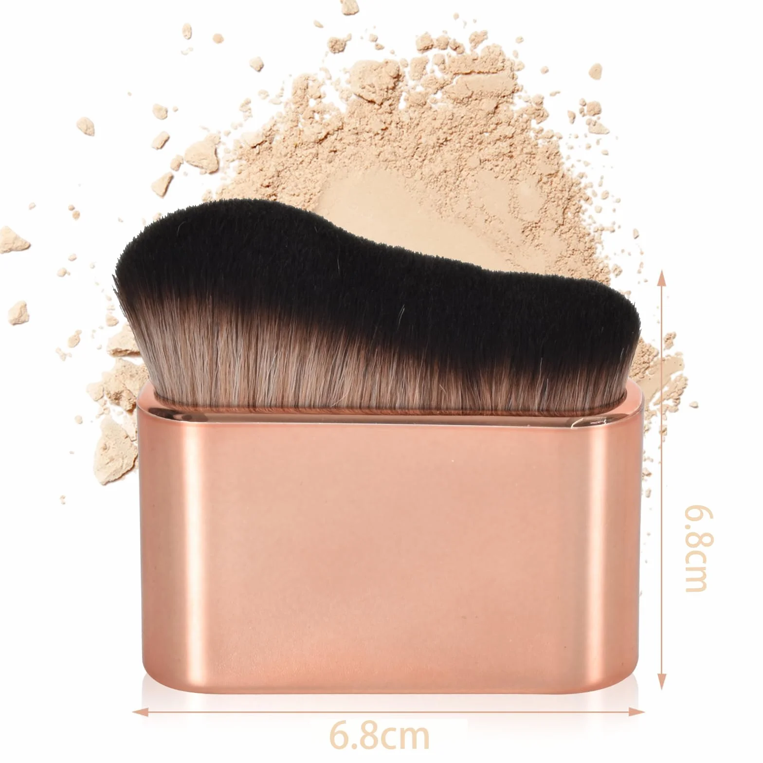 Szczotka do opalania i makijażu ciała, samoopalająca Kabuki Foundation Brush Aplikator do pudru, podkładu, różu, cienia, brązującego różowego złota