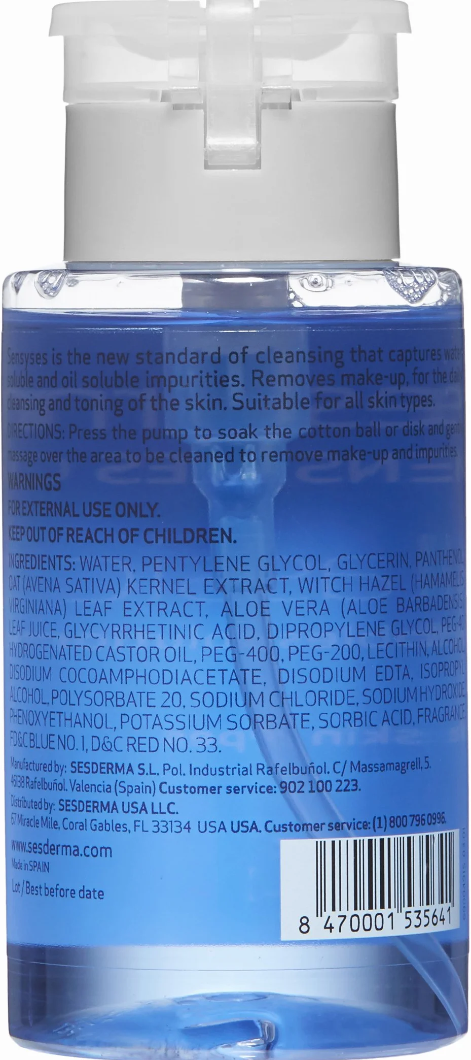Sesderma Sensyses Classic środek czyszczący do wszystkich rodzajów skóry, pantenol, aloes