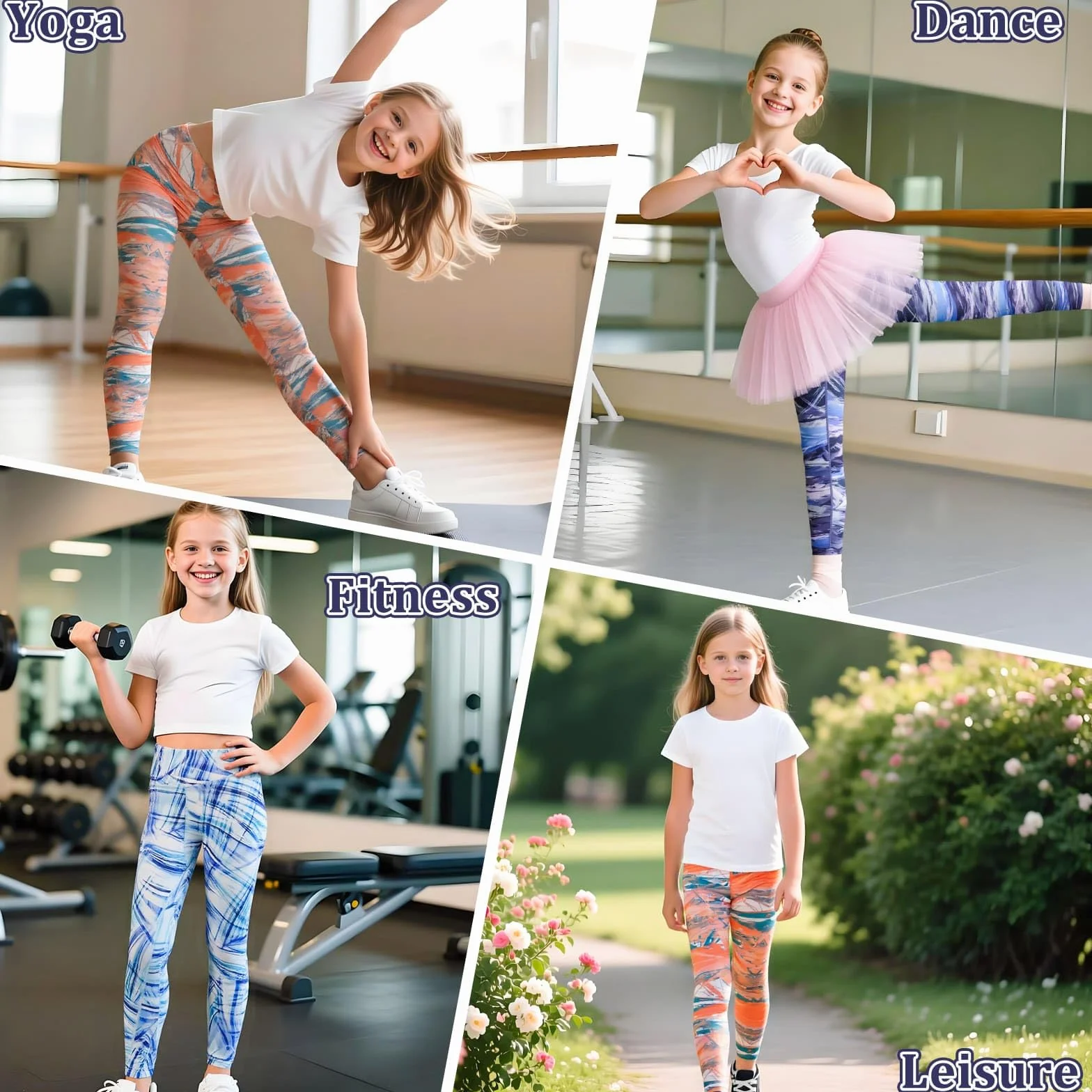 Dziewczęce legginsy sportowe długie legginsy kolorowe drukowane elastyczne legginsy elastyczne legginsy joga siatka gimnastyka siłownia taniec fitness odzież dla dzieci nastolatki 6-13 lat