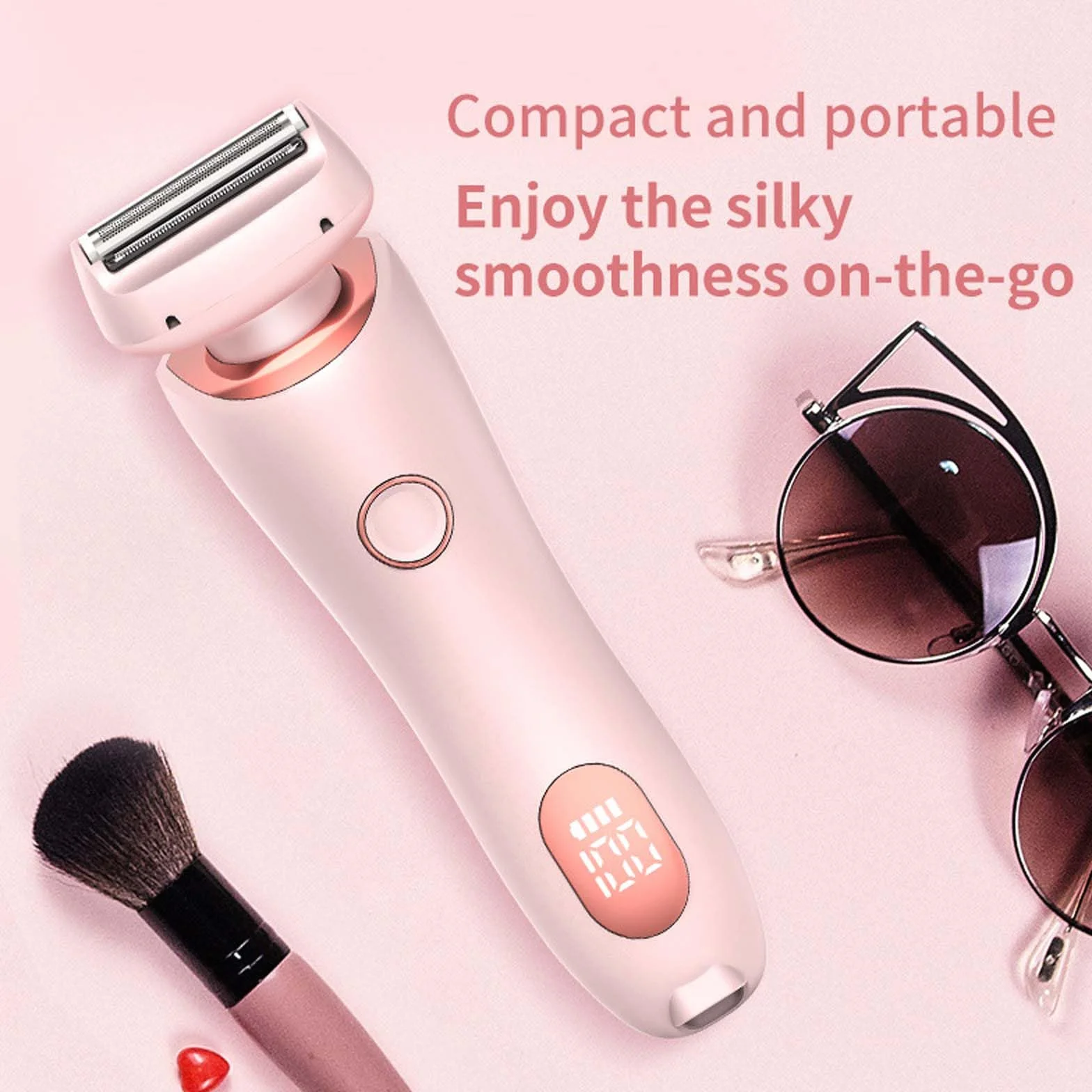 Colexy Divanity Skin Glow Nano golarka damska, z 3 ostrymi jak brzytwa ostrzami o dużej prędkości i folią do pływania 3D, golarka elektryczna do twarzy, nóg i okolic intymnych (różowa)