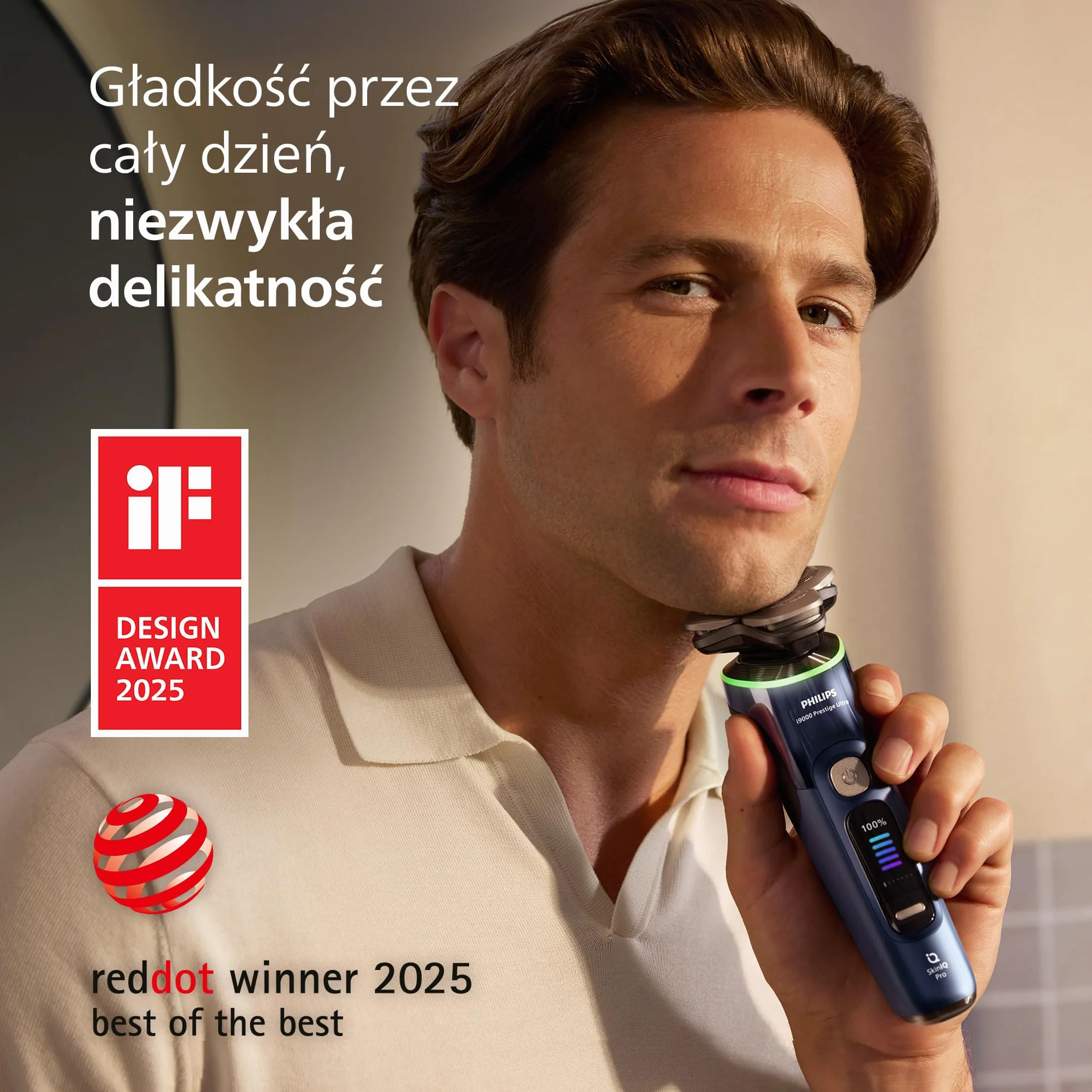 Philips Shaver i9000 Prestige Ultra, golarka elektryczna z technologią Skin IQ Pro, Triple Lift & Cut, 360º ostrza, Model XP9401/38