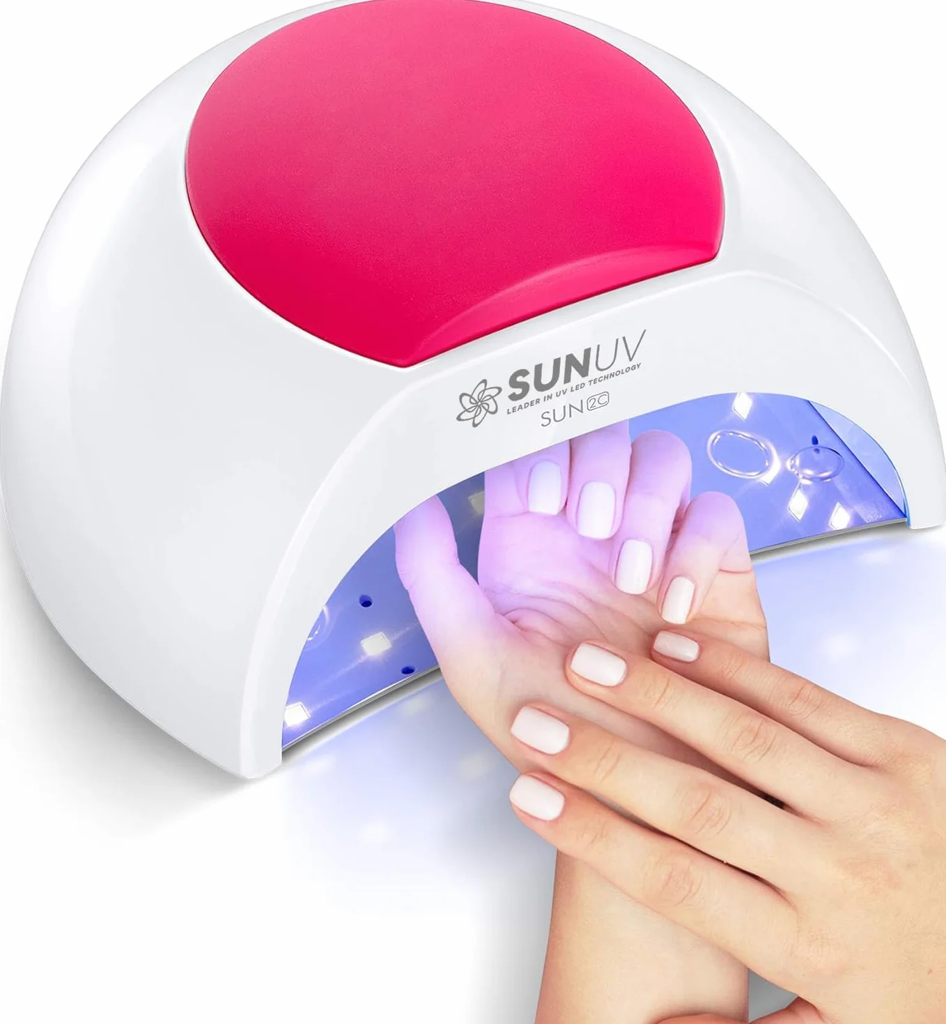 Suszarka do paznokci SUNUV UV LED lampa z timerem 10s/30s/60s/90s, czujnik podczerwieni, LCD, zdejmowana podstawa