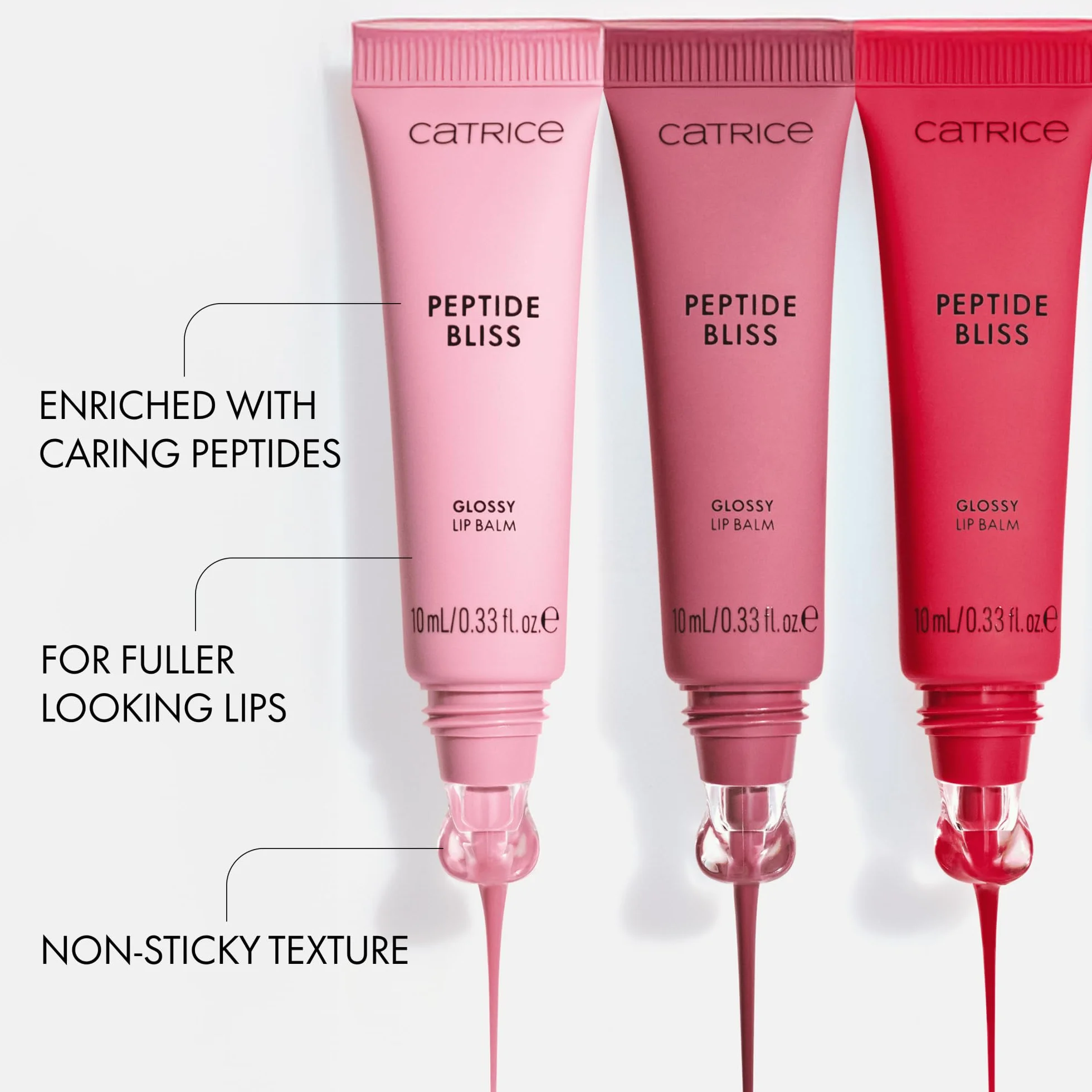 Catrice Lśniący balsam do ust Peptide Bliss Glosyy Lip Balm, nawilżanie, opieka, błyszczący, zroszony (10ml)