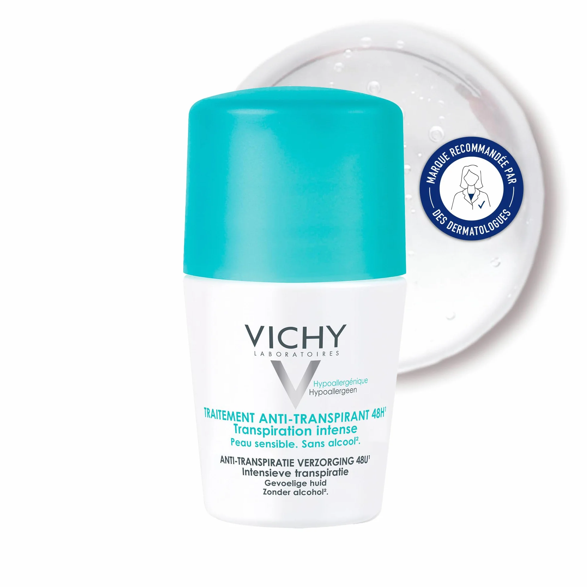 Vichy Anti-Transpirante 48H Dezodorant 50 ml Biały/Niebieski