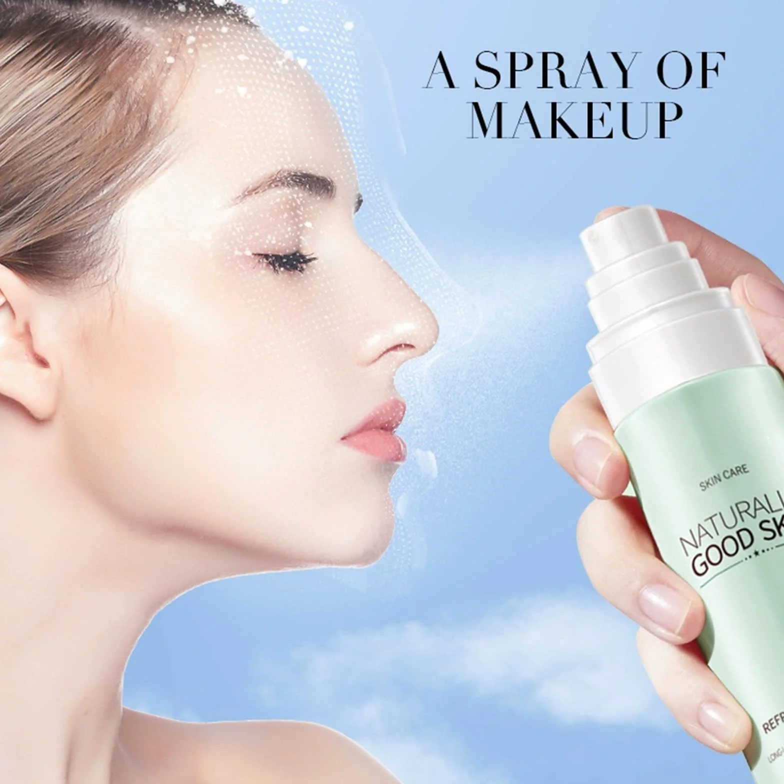 Matujący spray do twarzy długotrwała świeża beztłuszczowa formuła 16h makijaż sucha mieszana i tłusta skóra