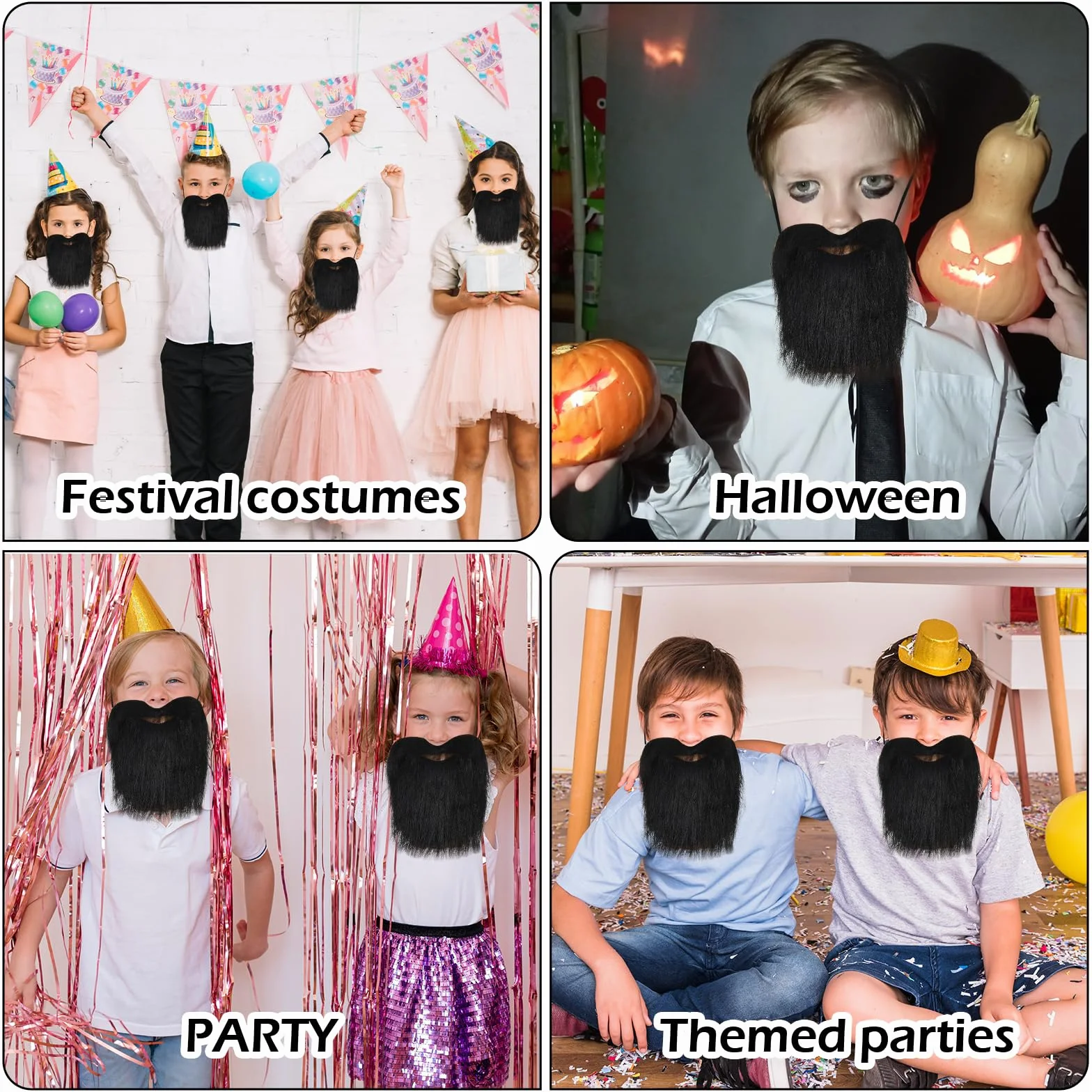 Sztuczna broda, 1 sztuka, realistyczna sztuczna broda, wygodna, łatwa do noszenia, na Halloween, Boże Narodzenie, imprezę, karnawał, akcesoria do cosplay