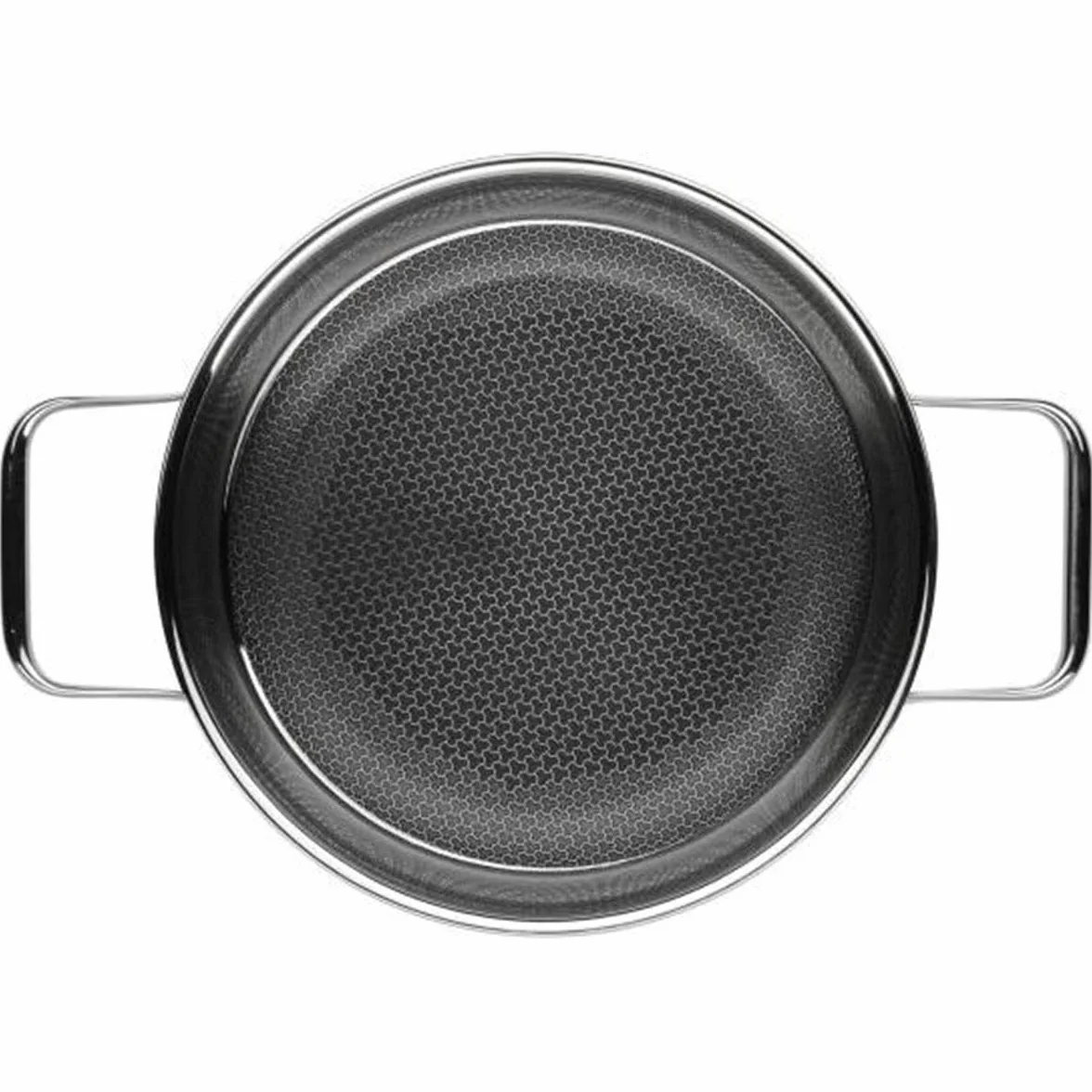 WMF Profi Resist patelnia do serwowania/smażenia 24 cm, indukcyjna, wielowarstwowa powłoka, struktura plastra miodu, uchwyt ze stali nierdzewnej, nadaje się do piekarnika