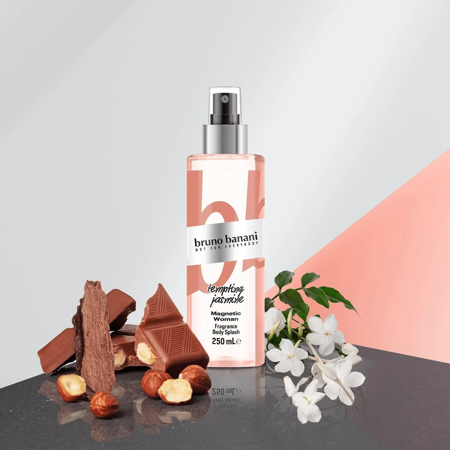 bruno banani Magnetic Woman - Body Splash - Amber Gourmand perfumy damskie - 1 opakowanie (1x 250 ml)