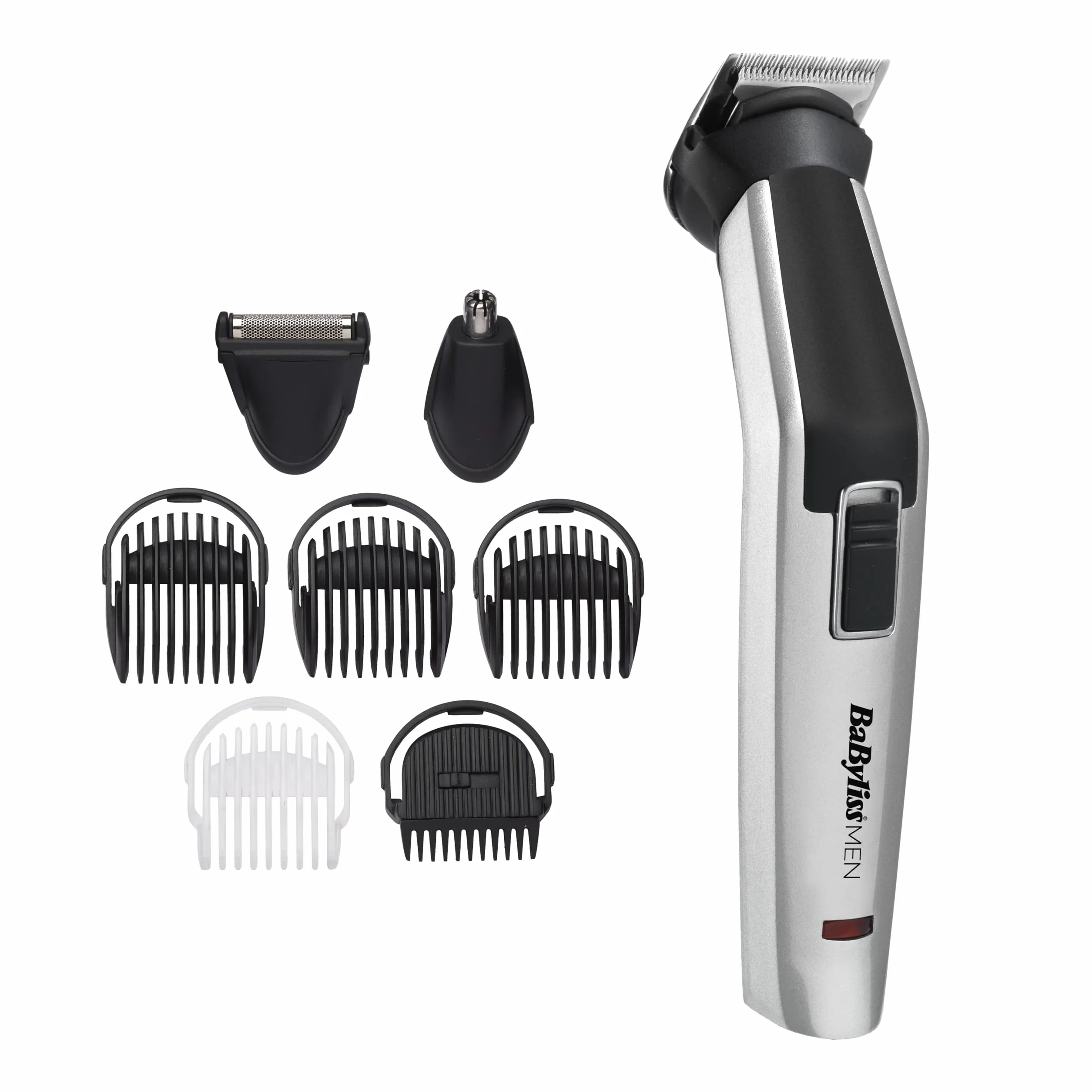 Zestaw BaByliss 8 in 1 Titanium Multi Grooming z końcówką trymera do nosa i golarką foliową