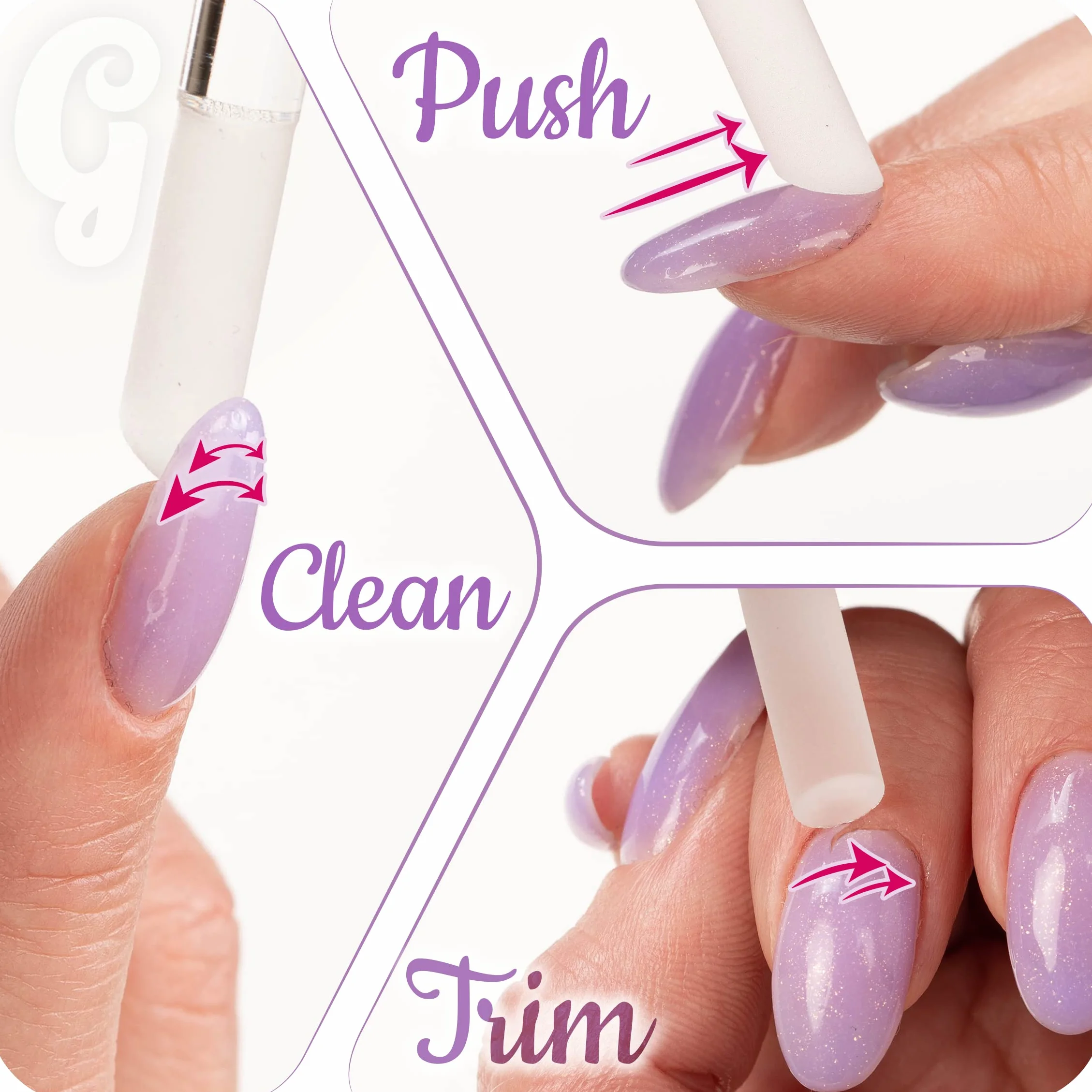 Gladzy Zestaw 2 pilników do skórek szklanych, kij do manicure, profesjonalny, precyzyjny, oryginalna czeska jakość