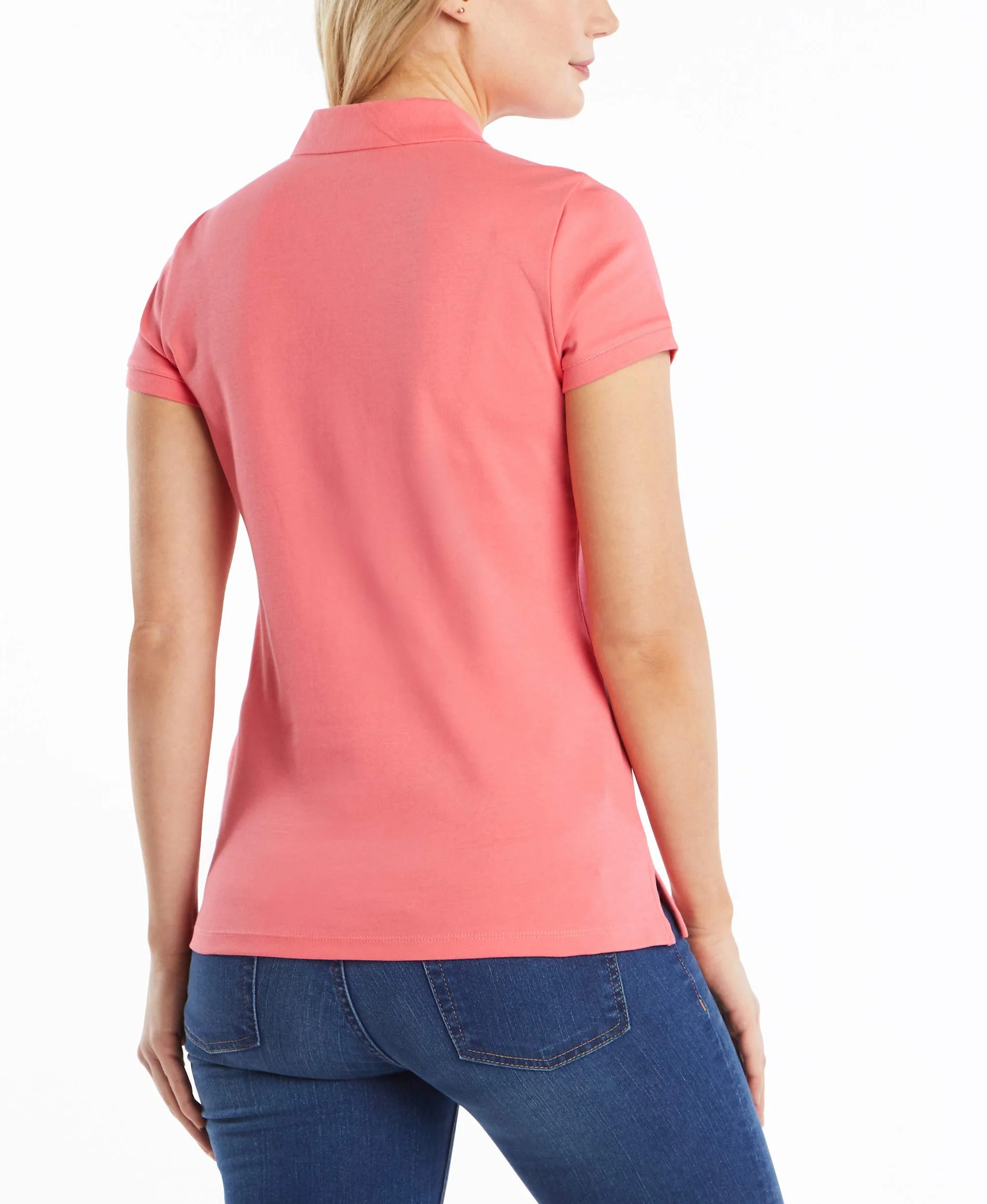 Nautica Koszulka polo Kobiety 3-button Short Sleeve Breathable 100% Cotton Polo Shirt