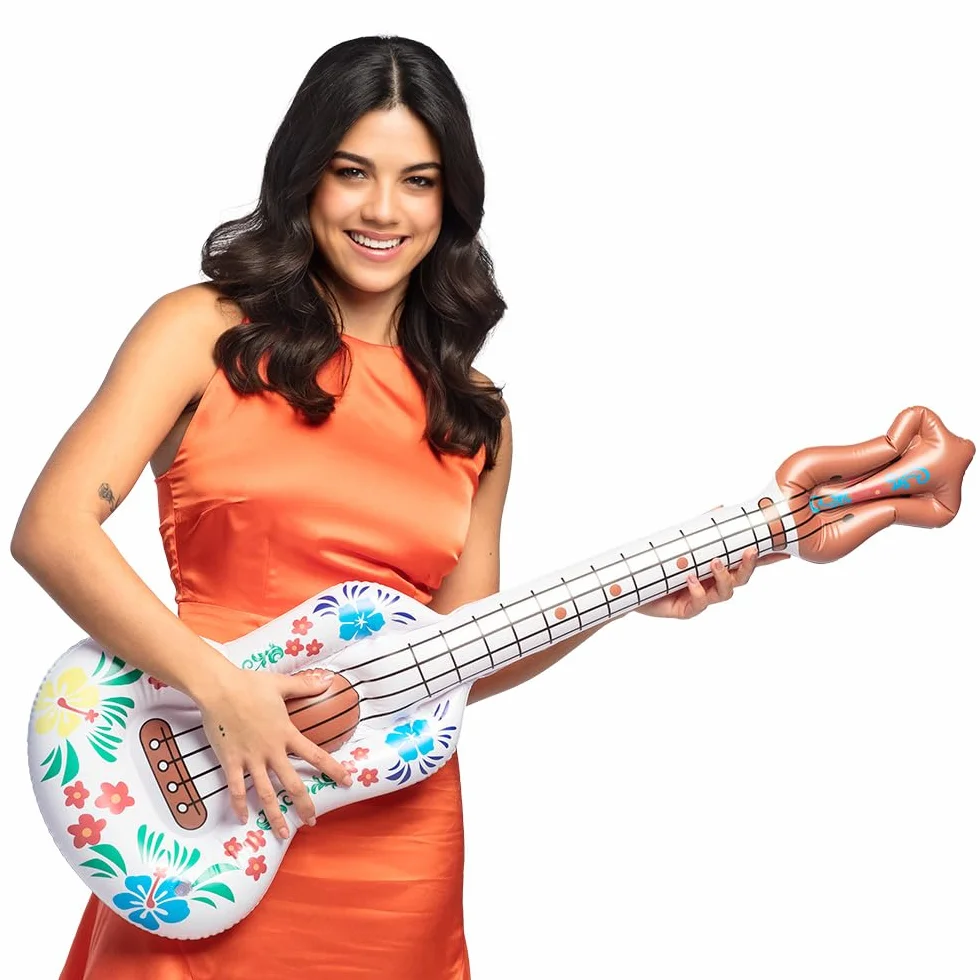Boland 52178 - Nadmuchiwana gitara Aloha, 104 cm, zabawka wodna, dekoracja, dekoracja imprezowa na basen, imprez letni i imprez tematyczn, akcesoria do kostiumów karnawaBowych