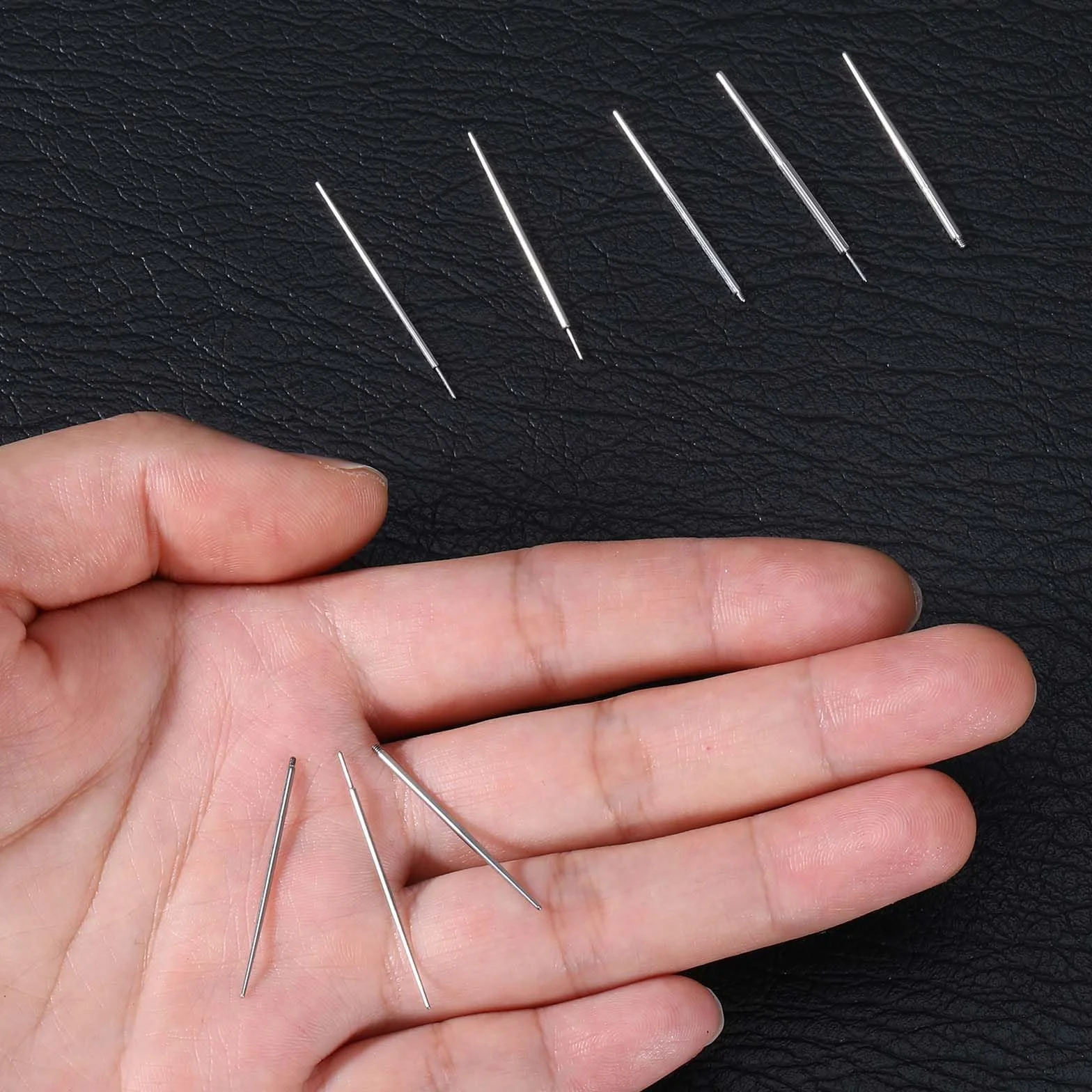 8 sztuk stożkowych narzędzi do wprowadzania piercingu, wymienne igły do piercingu, bezgwintowy pręt do wprowadzania, nakręcane narzędzie pomocnicze do nosa, pępka, wargi, brwi, ucha, chrząstki